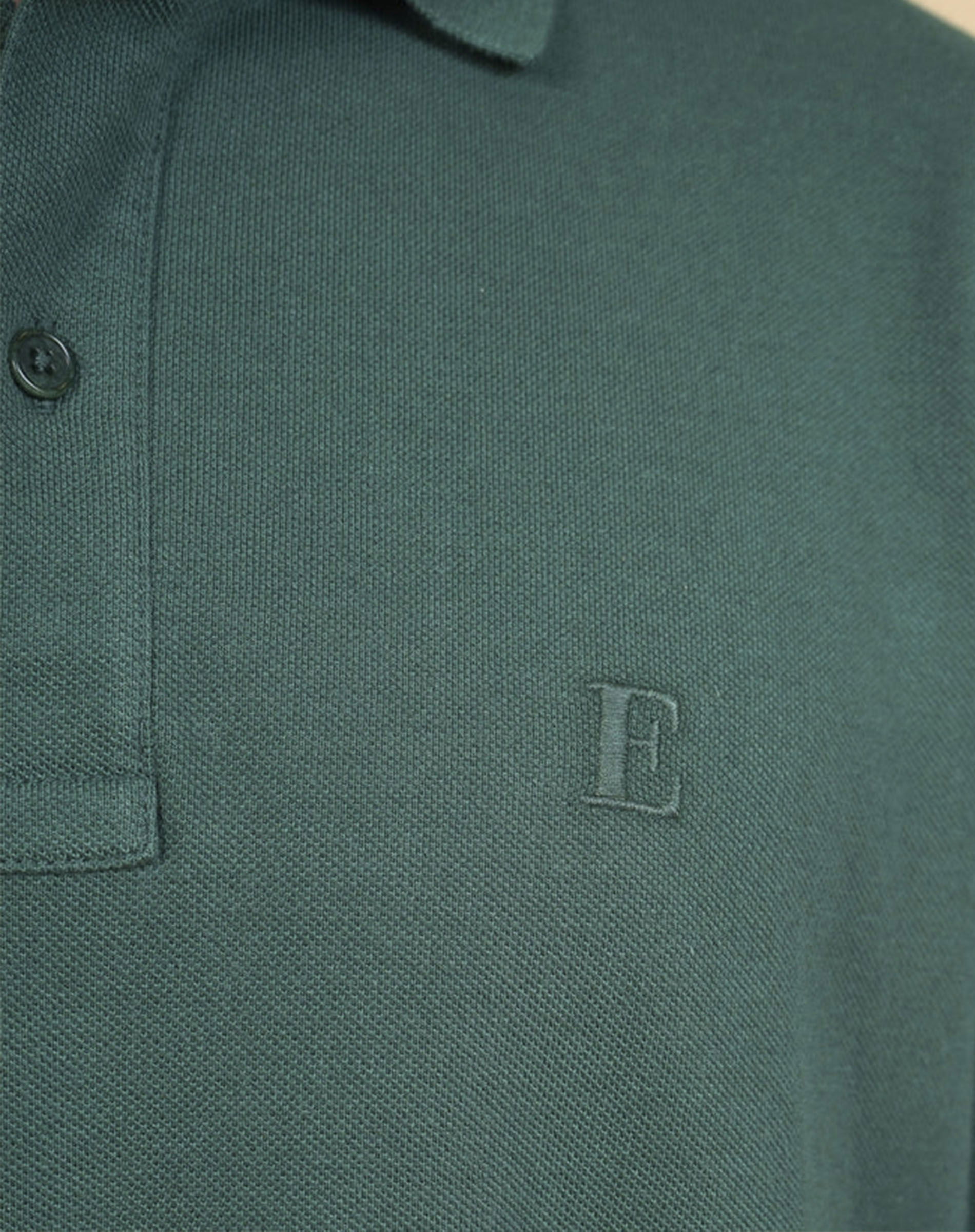 Pique Men's Polo - Dark Green