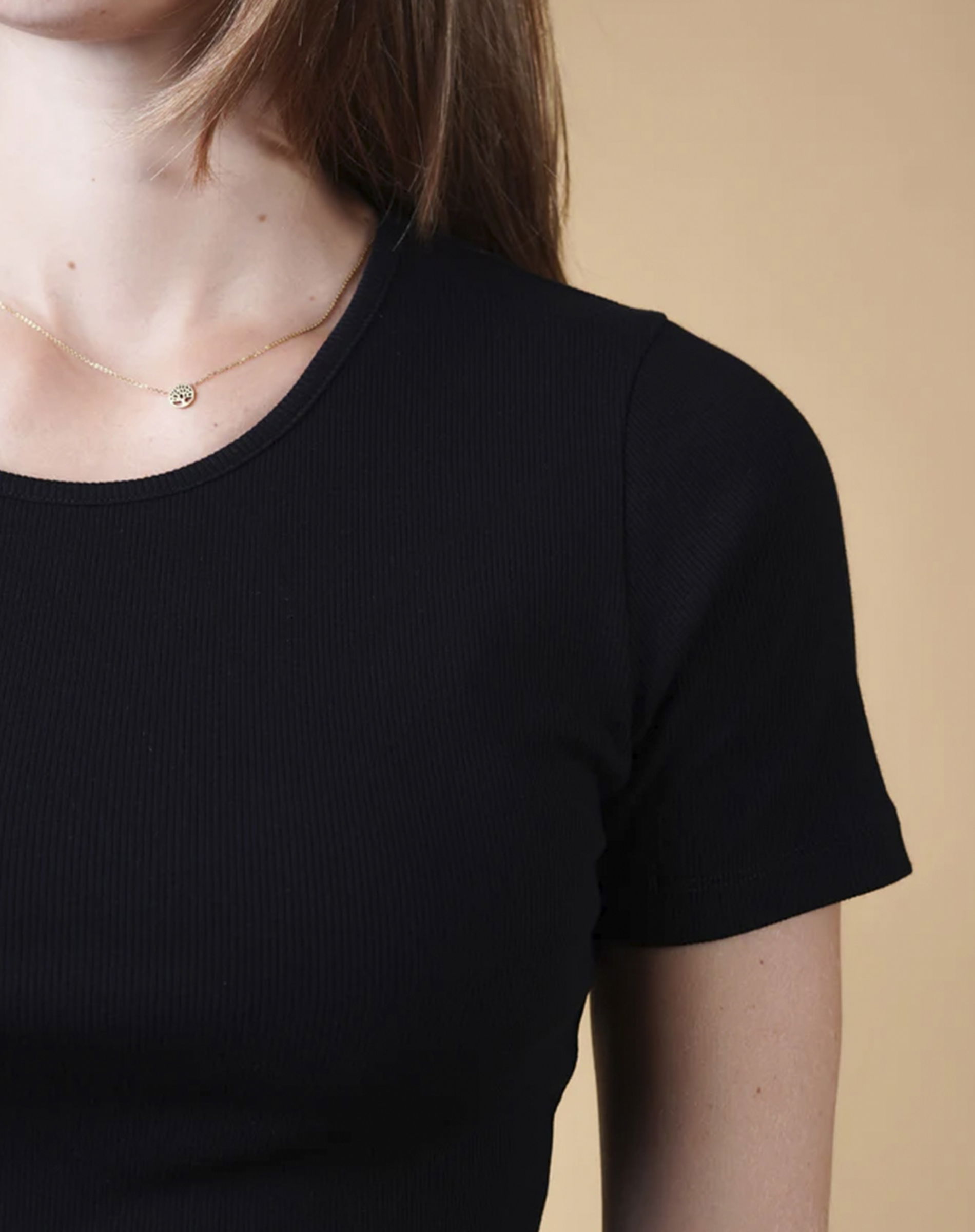 Elsk - Rib Womens T-shirt - Black