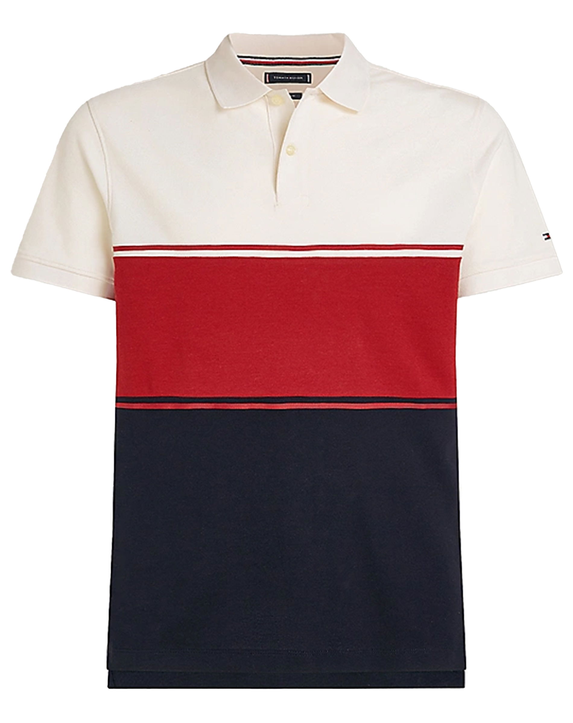 Colorblocked Flag Embroidery Polo