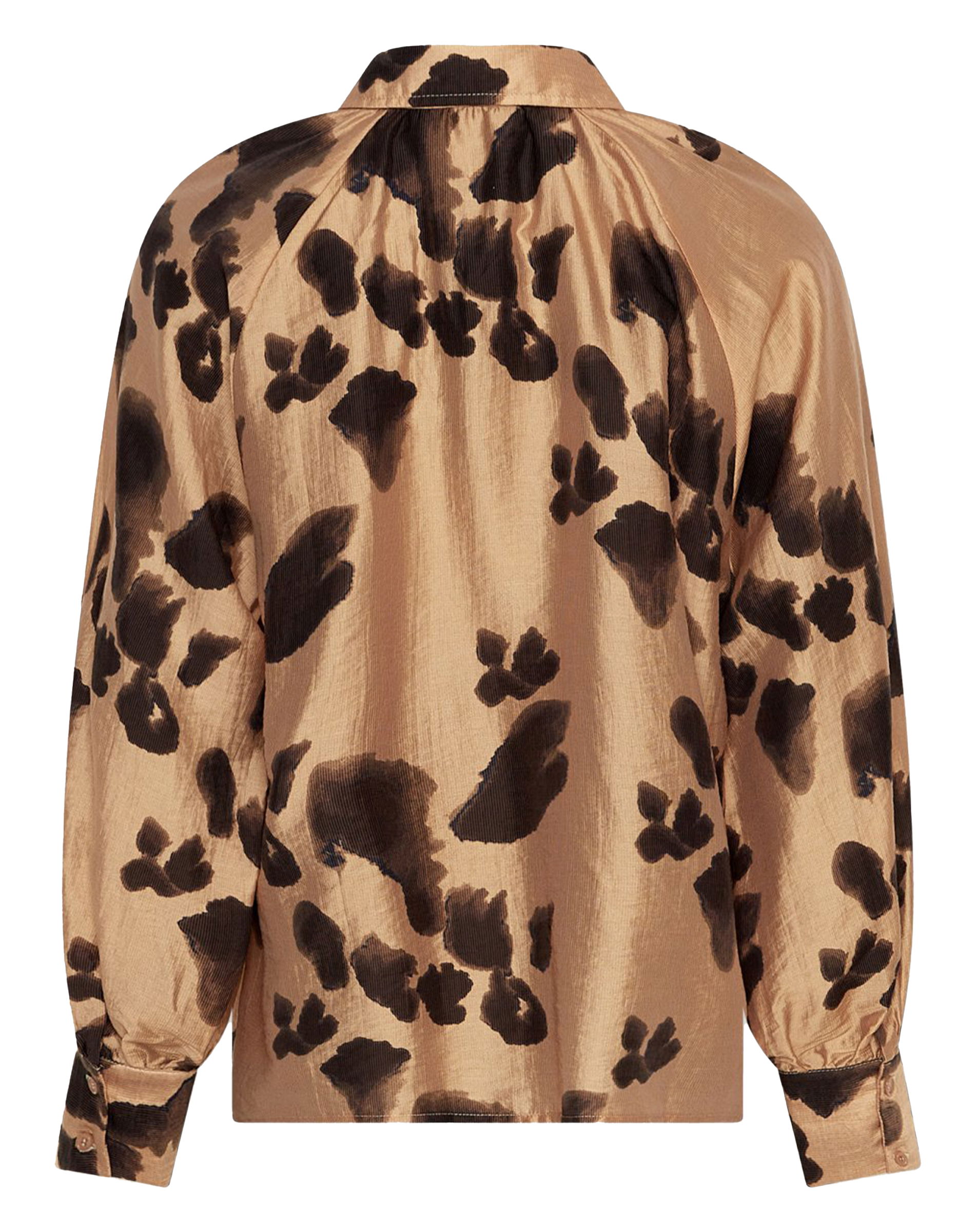 MSCHNilla Romina Bluse - Iced Coffee Leo