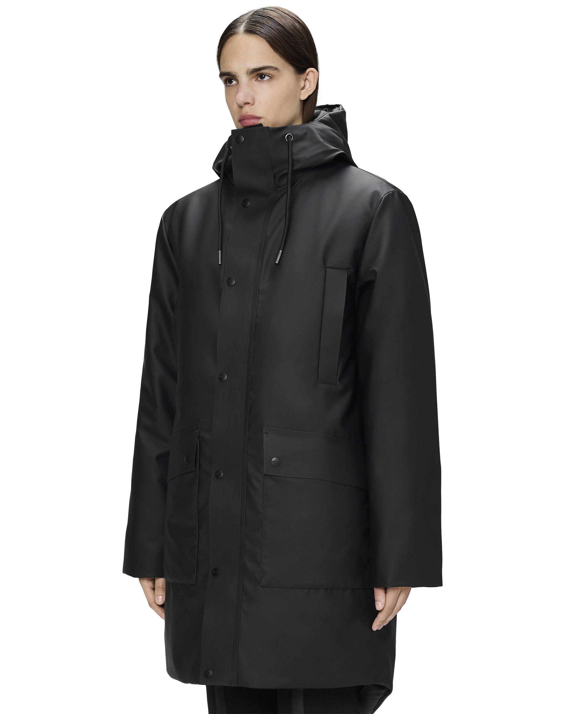 Nome Long Parka Jakke - Black