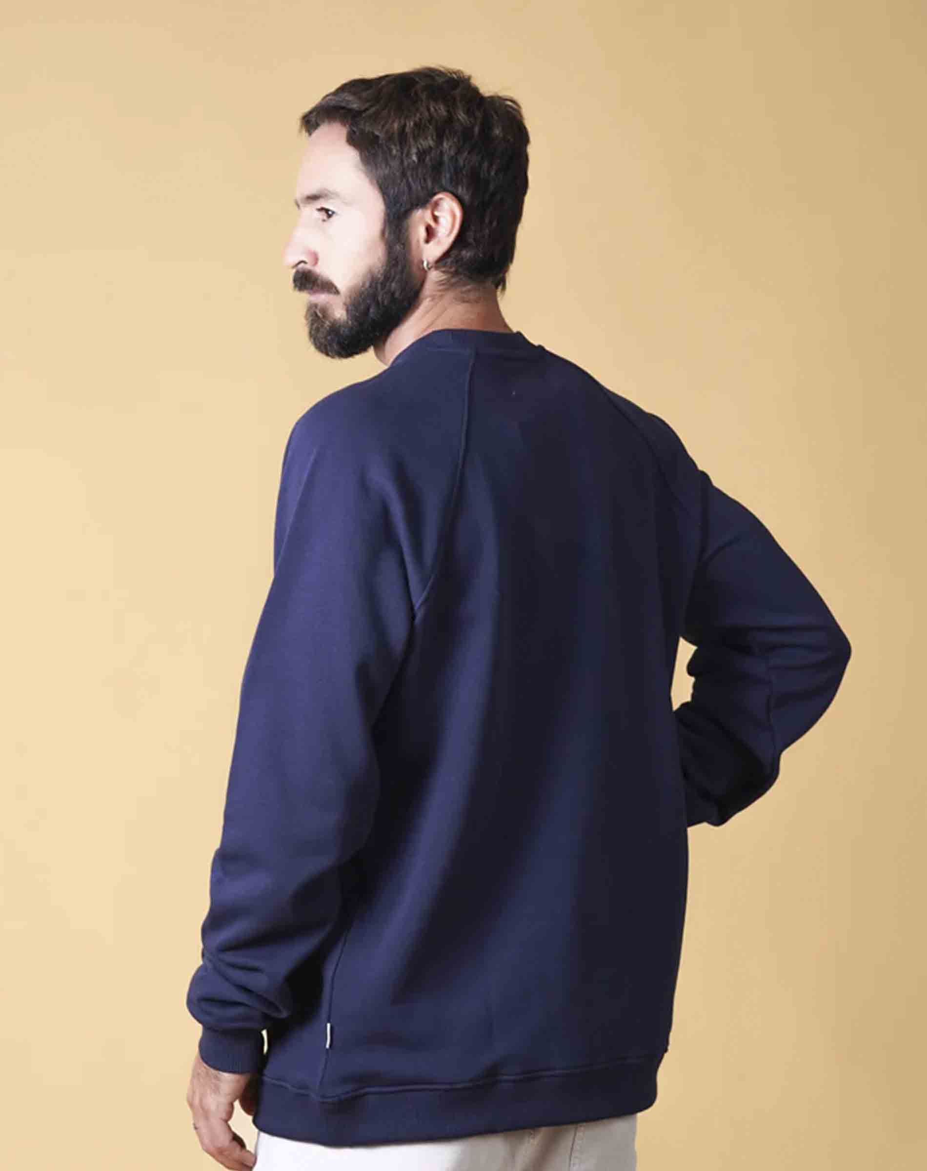 Globe Men's Raglan Sweatshirt - Dark Navy