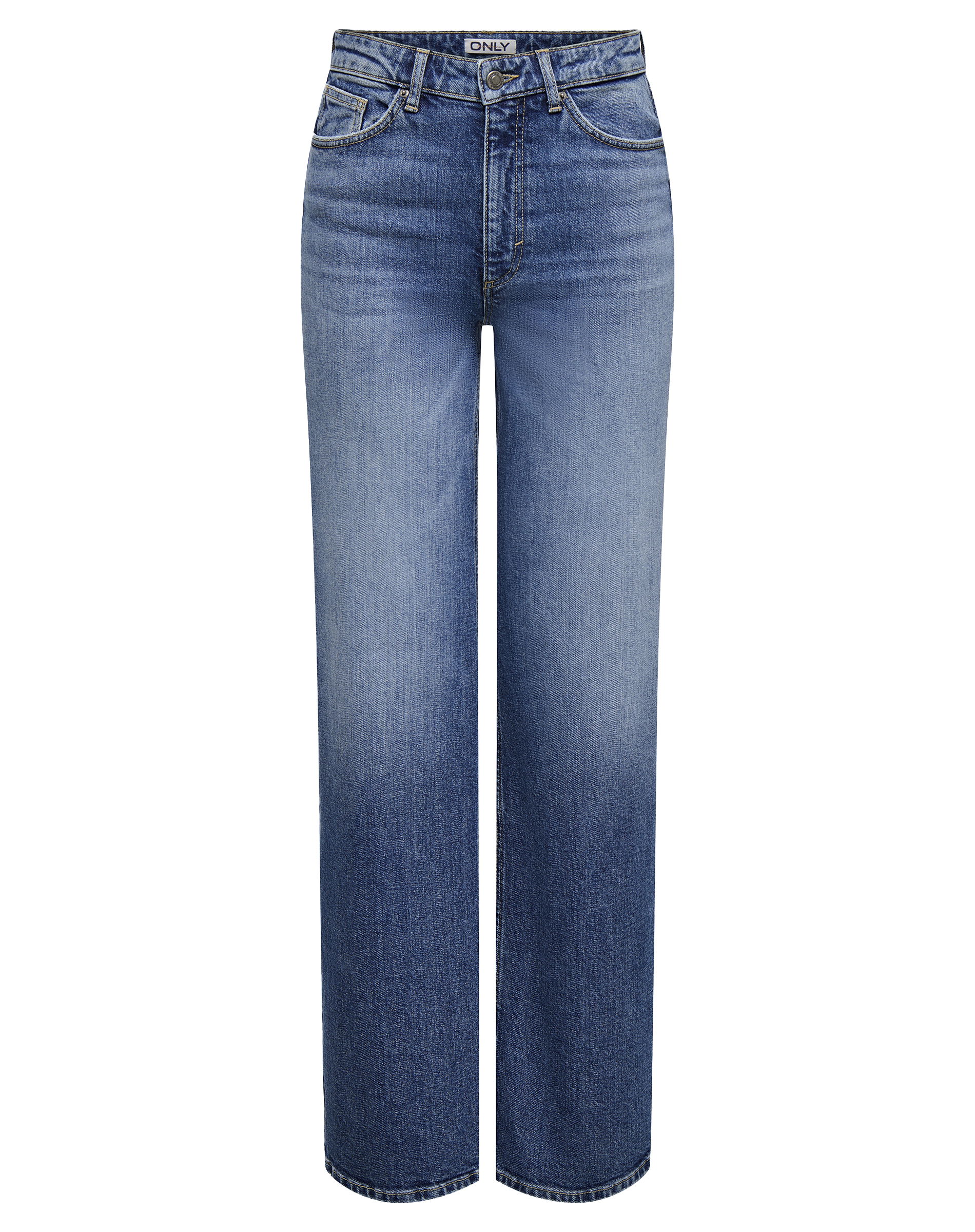 Only - ONLJuicy HW Wide DOT330 Jeans - Dark Blue Denim