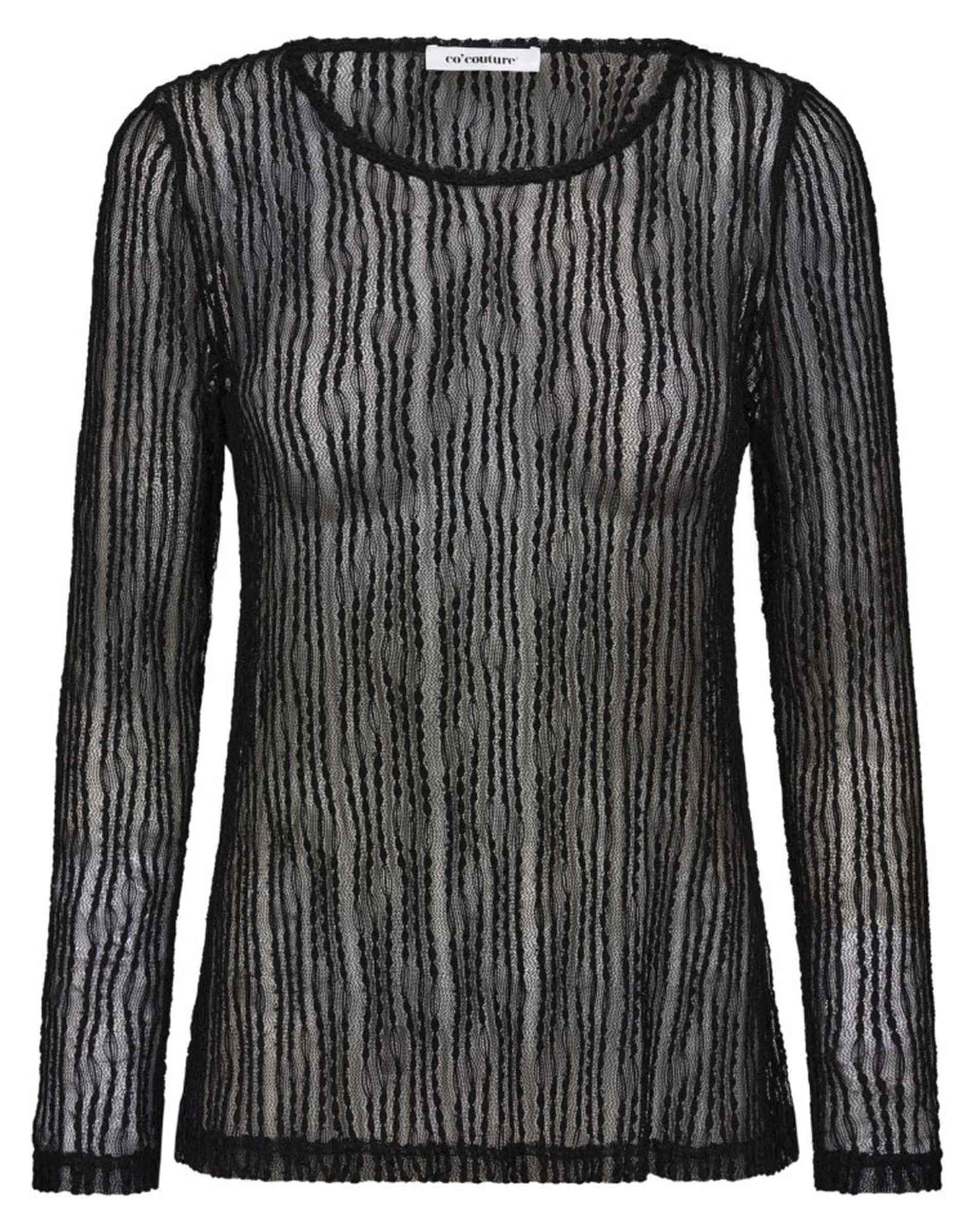 Barb CC Oneck Bluse - Black