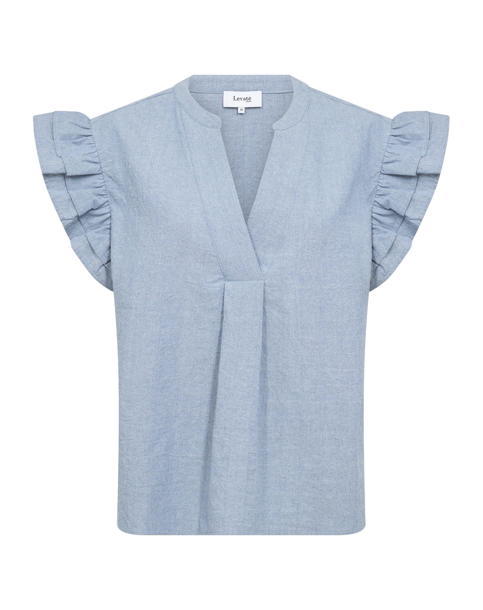 LR-Lennon 2 Bluse - Blue Cotton