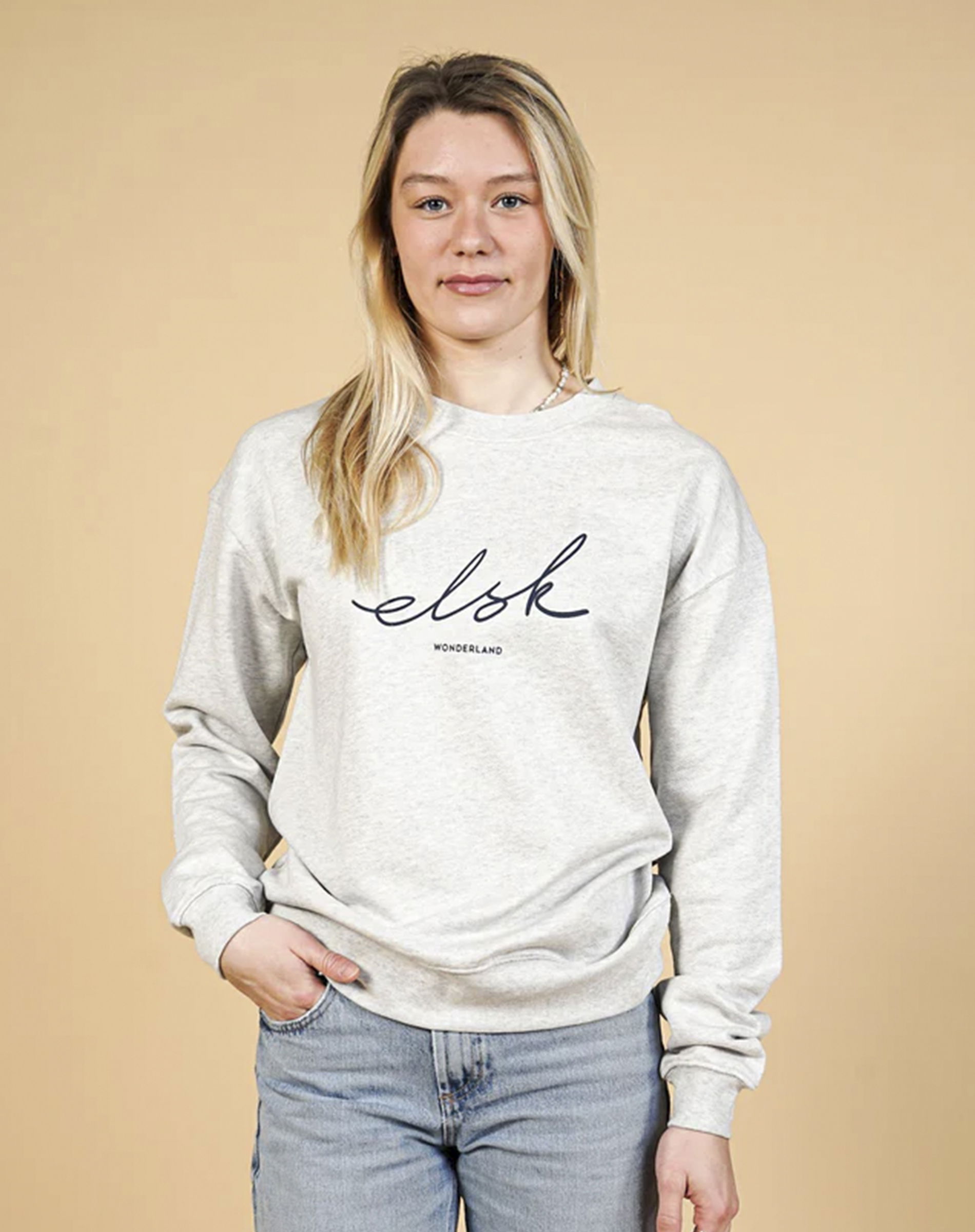 Signed Skyum Crewneck - Snow Melange