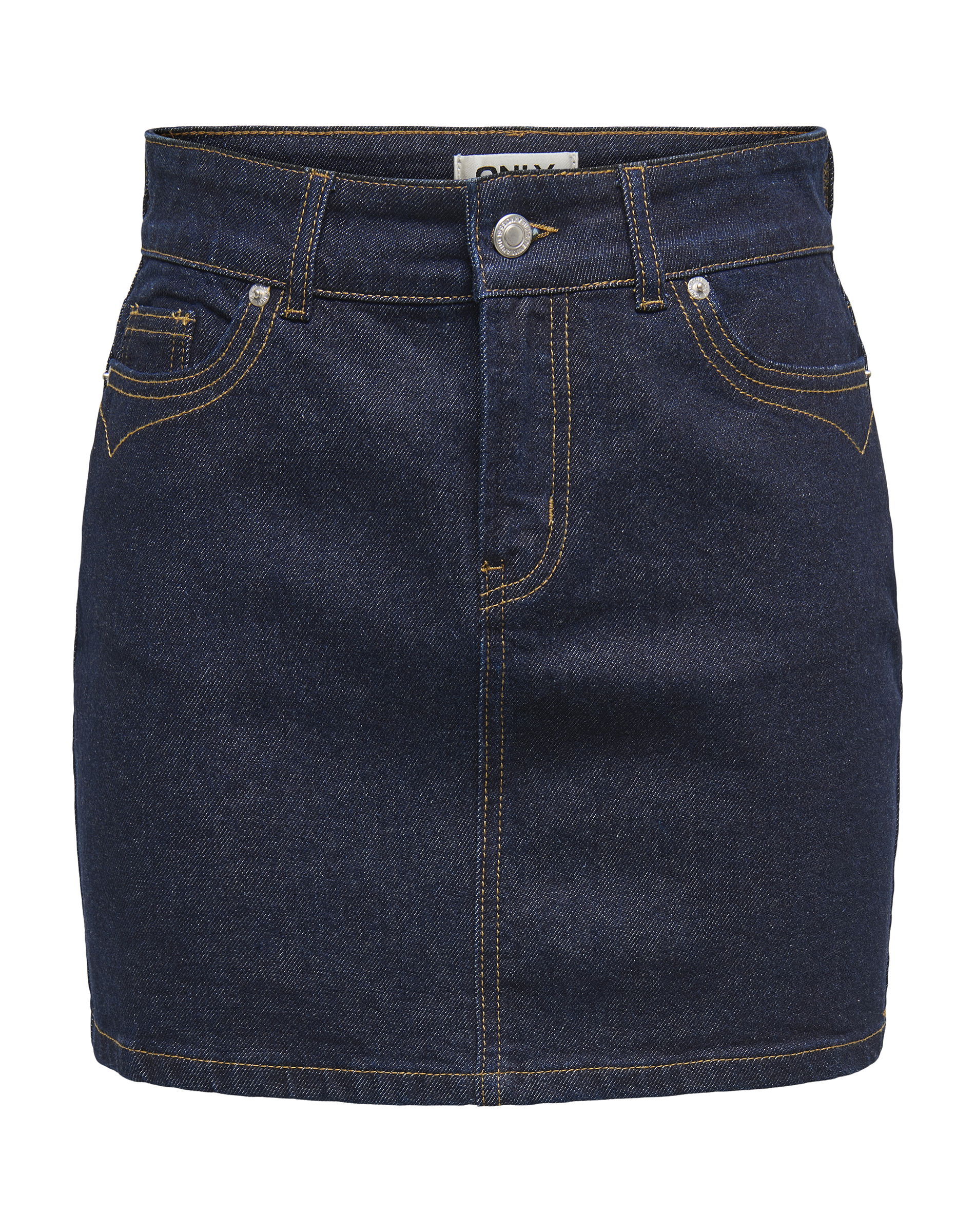 OnlJuicy HW Western Short Nederdel - Dark Blue Denim