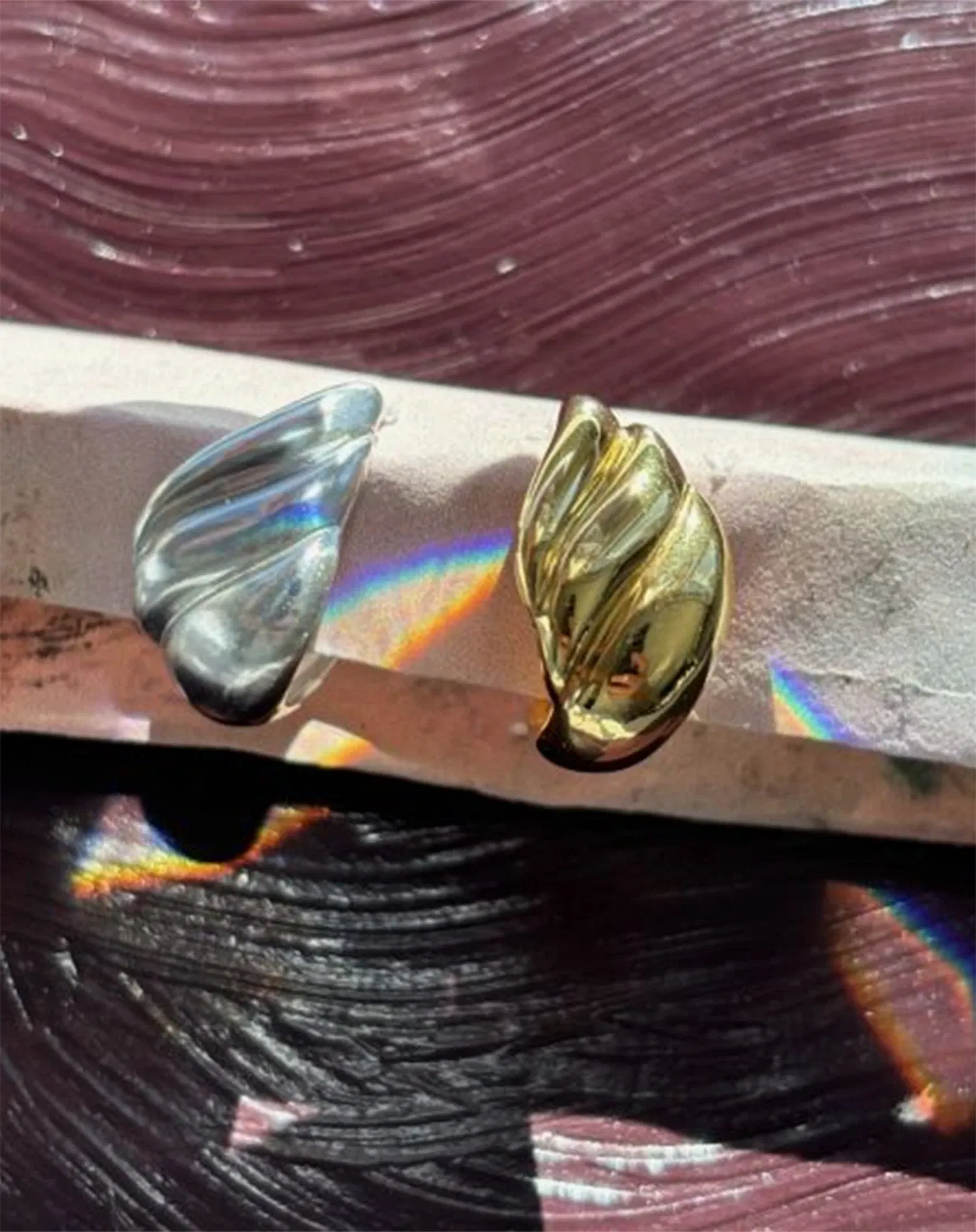 Velvet Single Ørering - Sølvfarvet