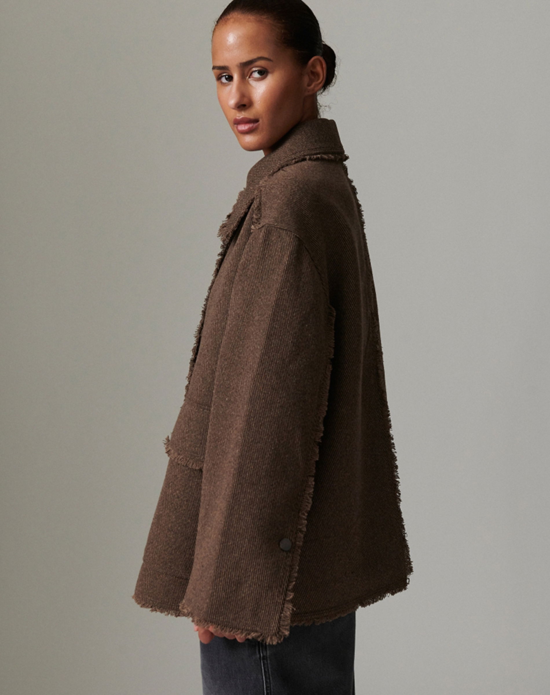 Harry Heavy Wool Twill Jakke - Chocolate Chip