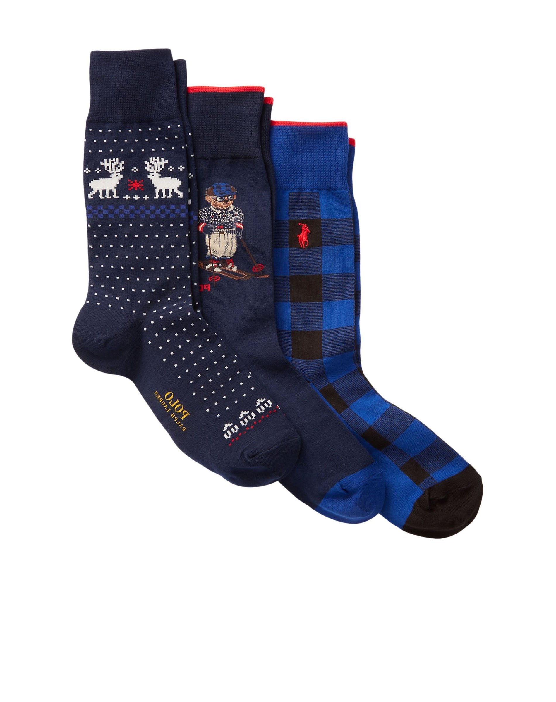 Polo Bear Crew 3-Pak Strømper - Royal/Navy