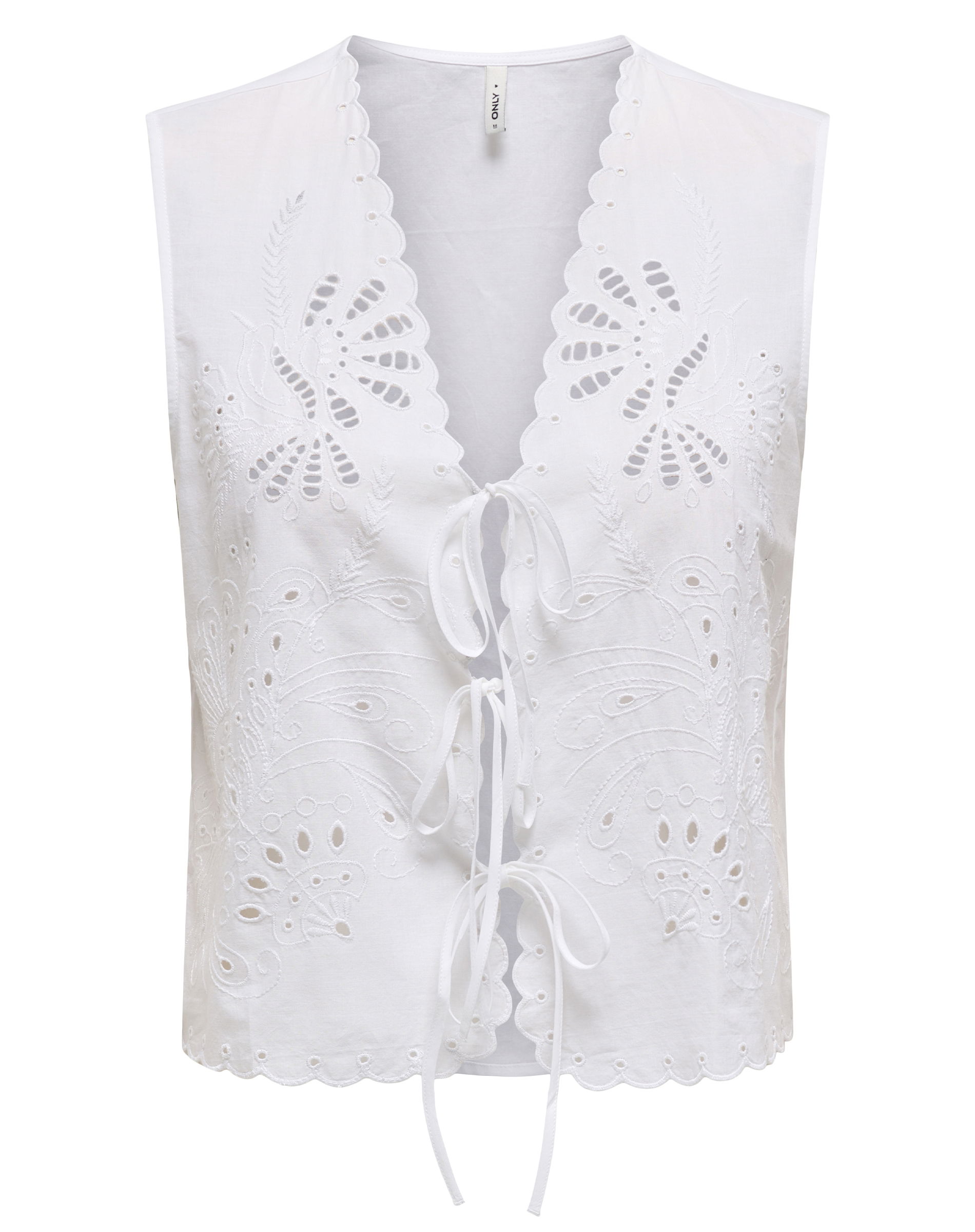 Lou Life Embroidery Tie Vest