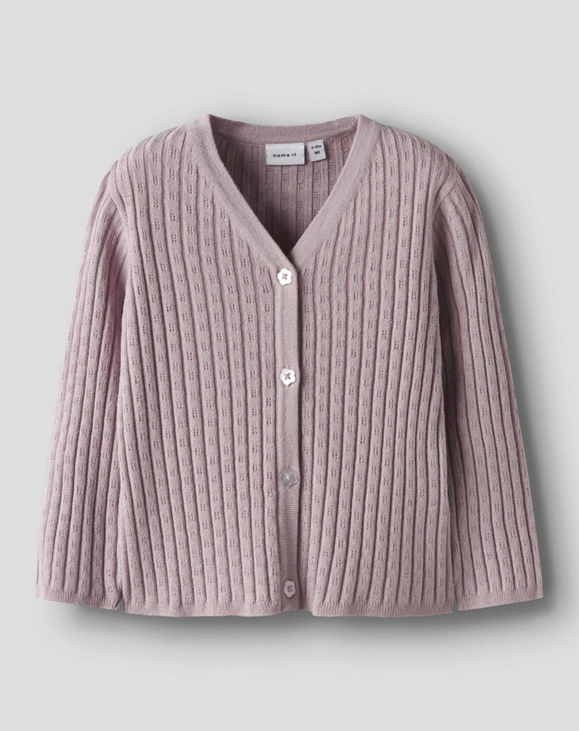 NBFKind LS Strik Cardigan - Burnished Lilac