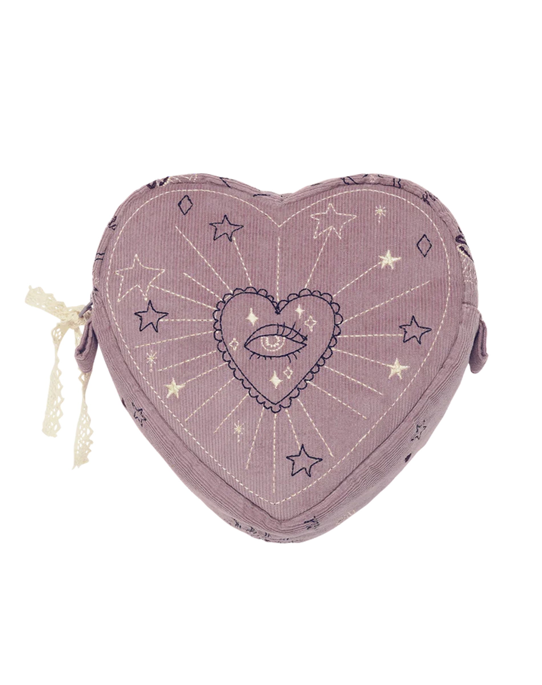 Heart Makeup Taske - Purple Magic Heart 