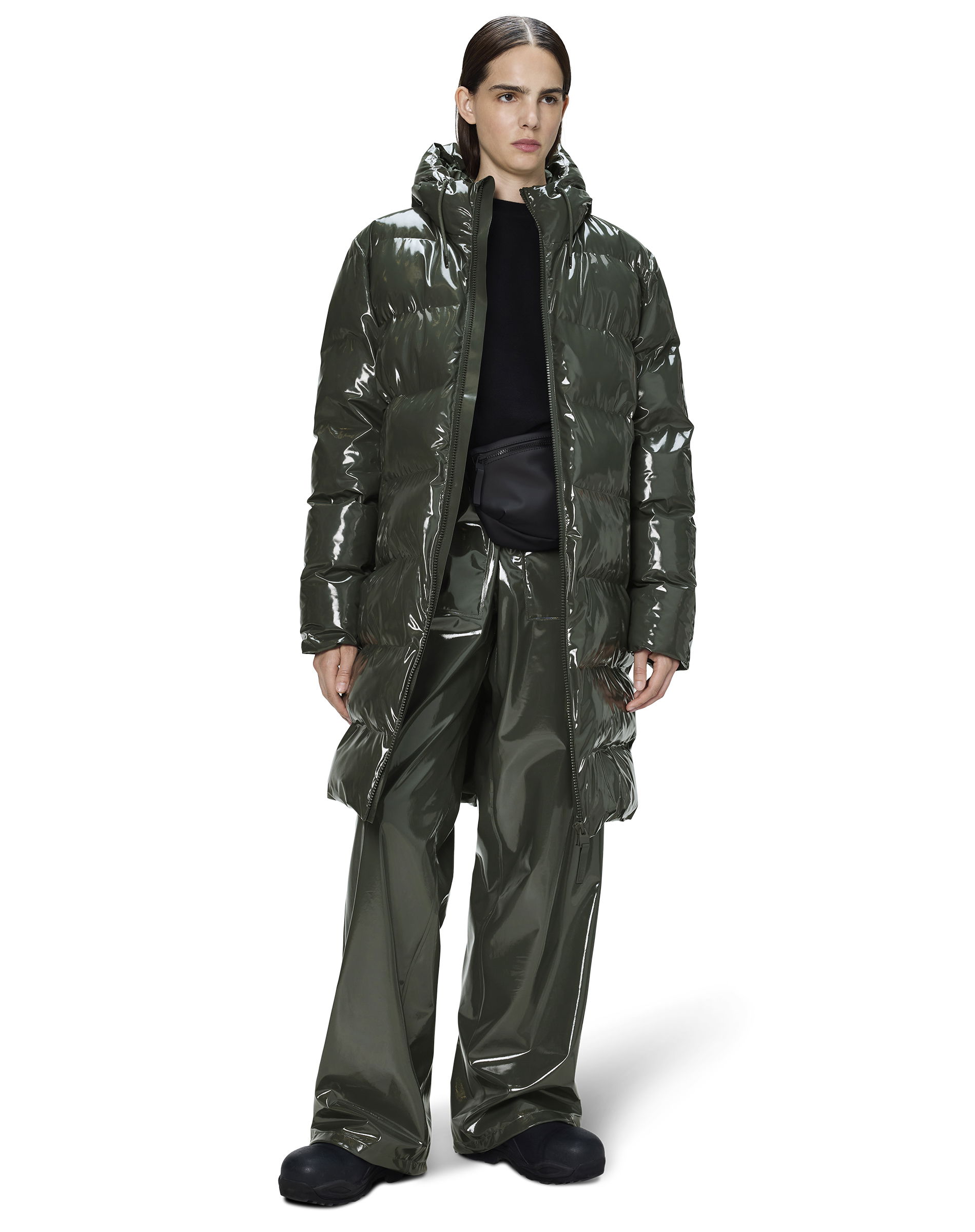 Alta Longer Puffer Jakke - Swamp