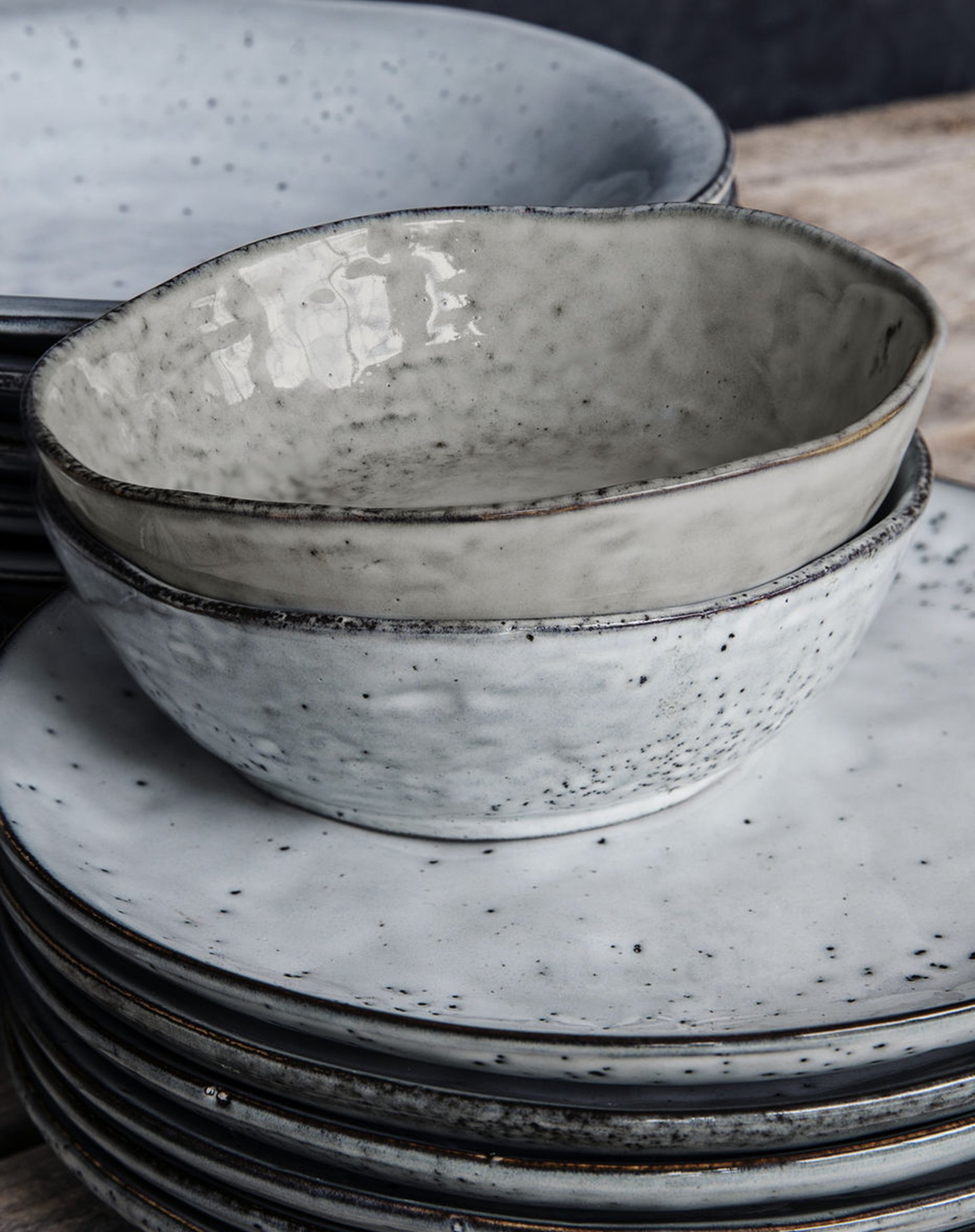 Skål - Rustic - Grey/Blue