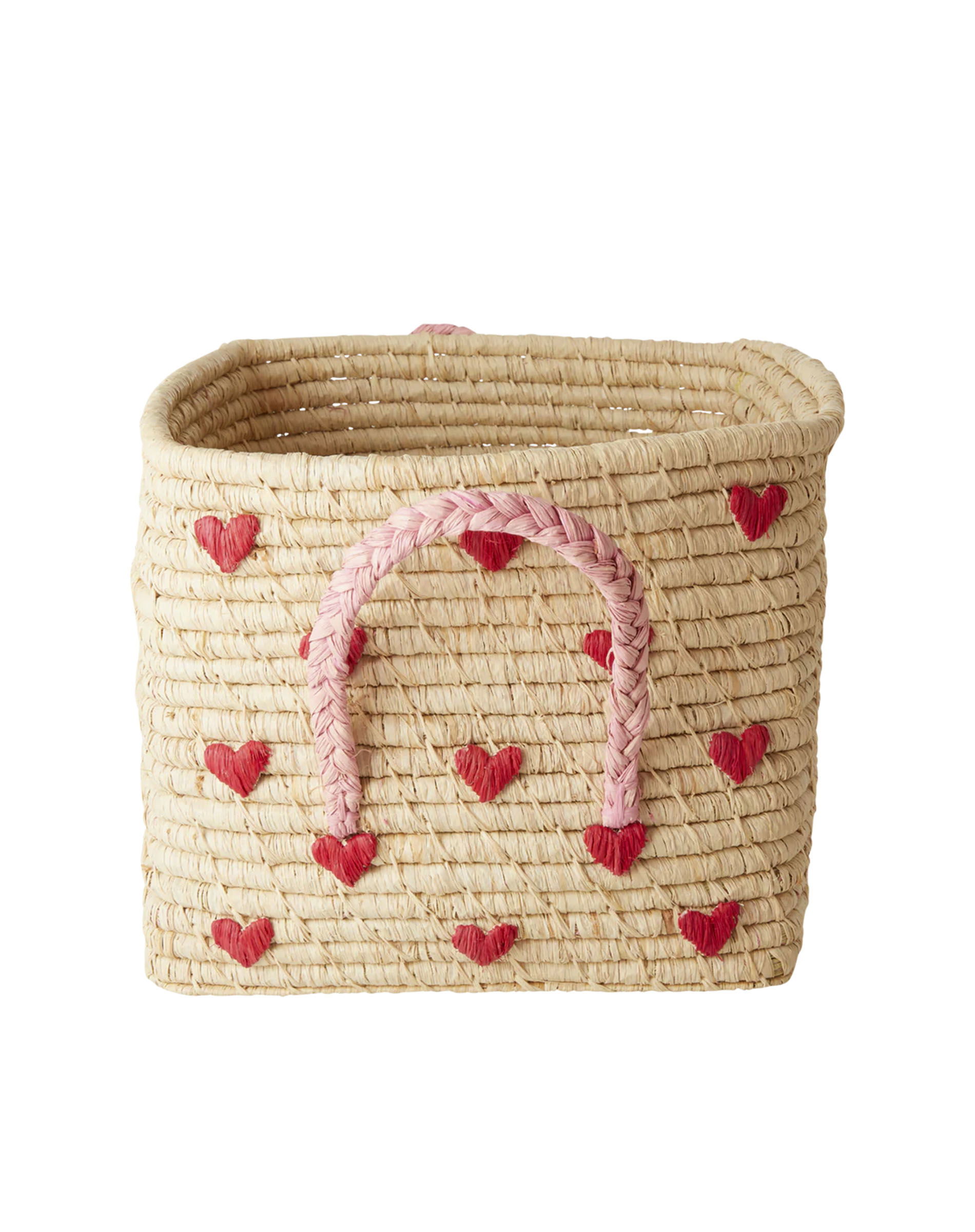 Raffia Opbevaringskurv - Heart - Natur