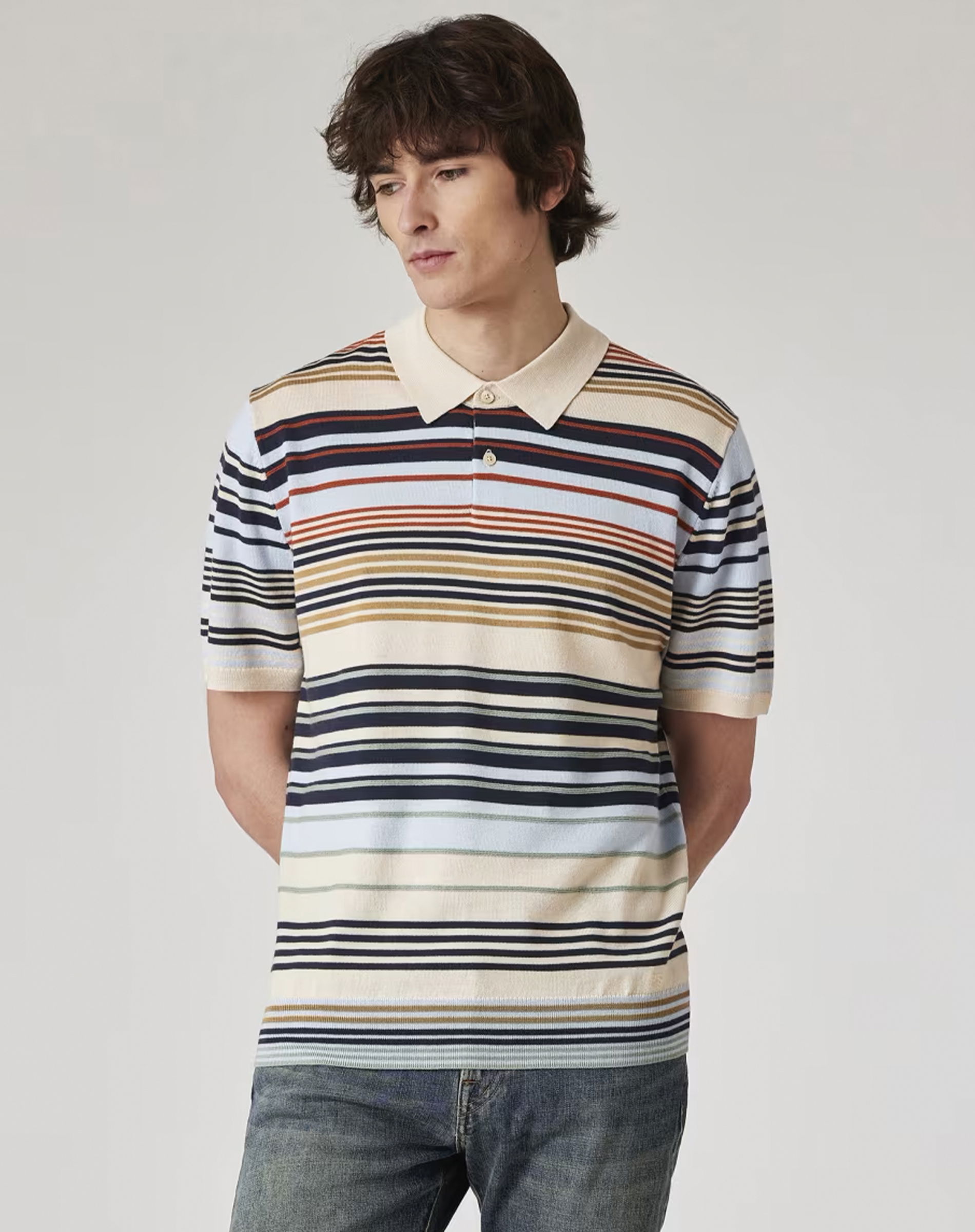 Stripe Wool Polo 