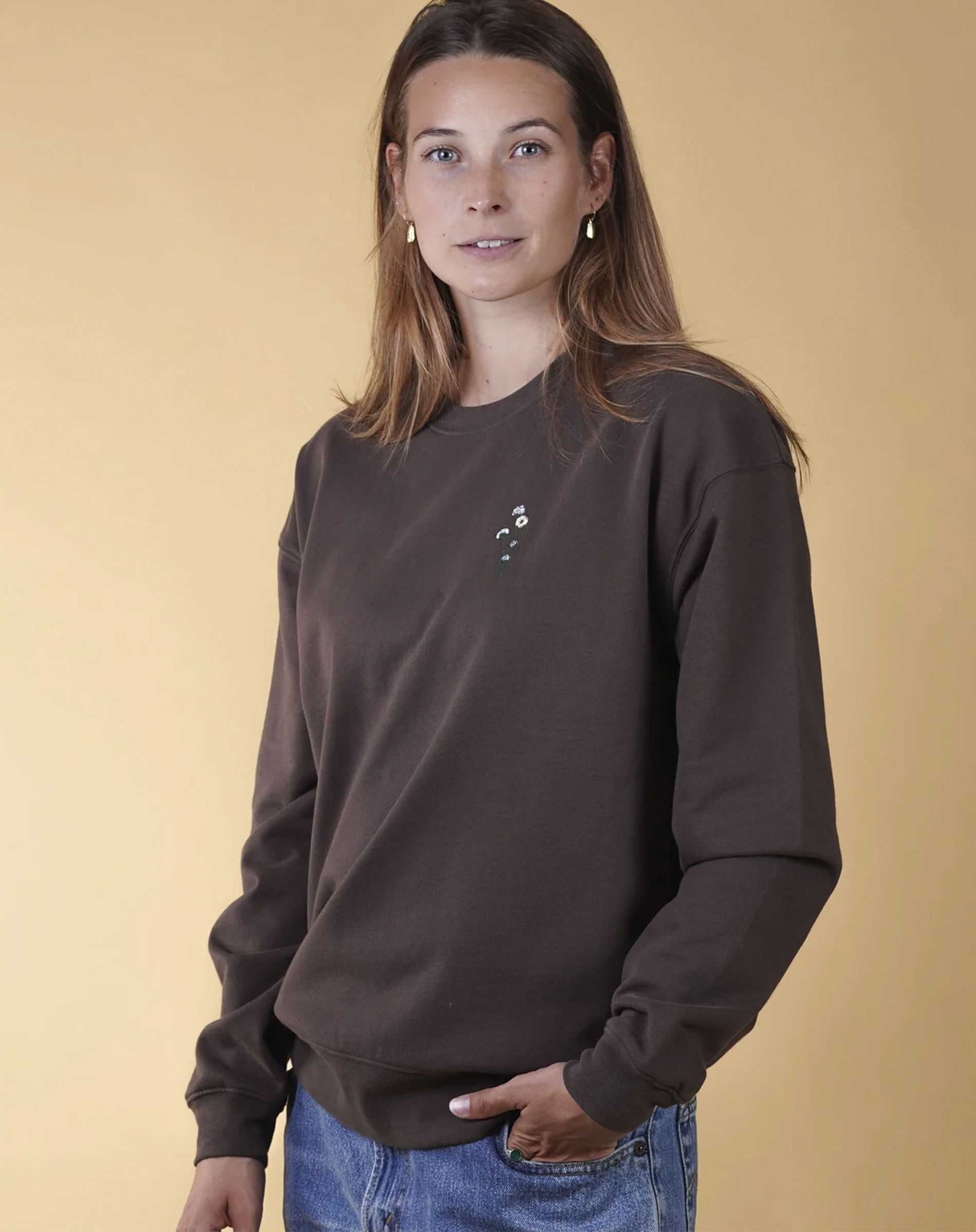 Untamed Flora Sweatshirt - Brown