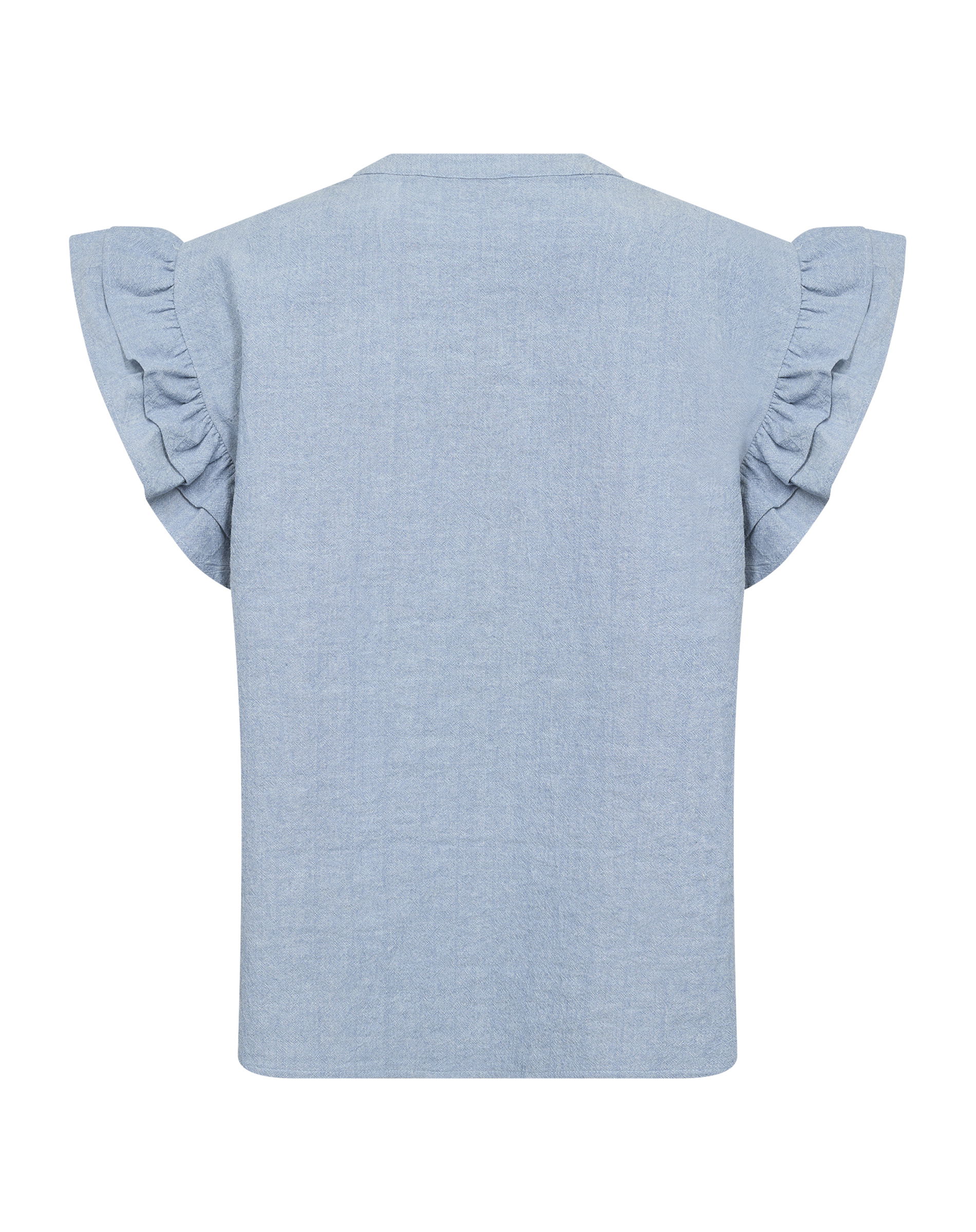 LR-Lennon 2 Bluse - Blue Cotton