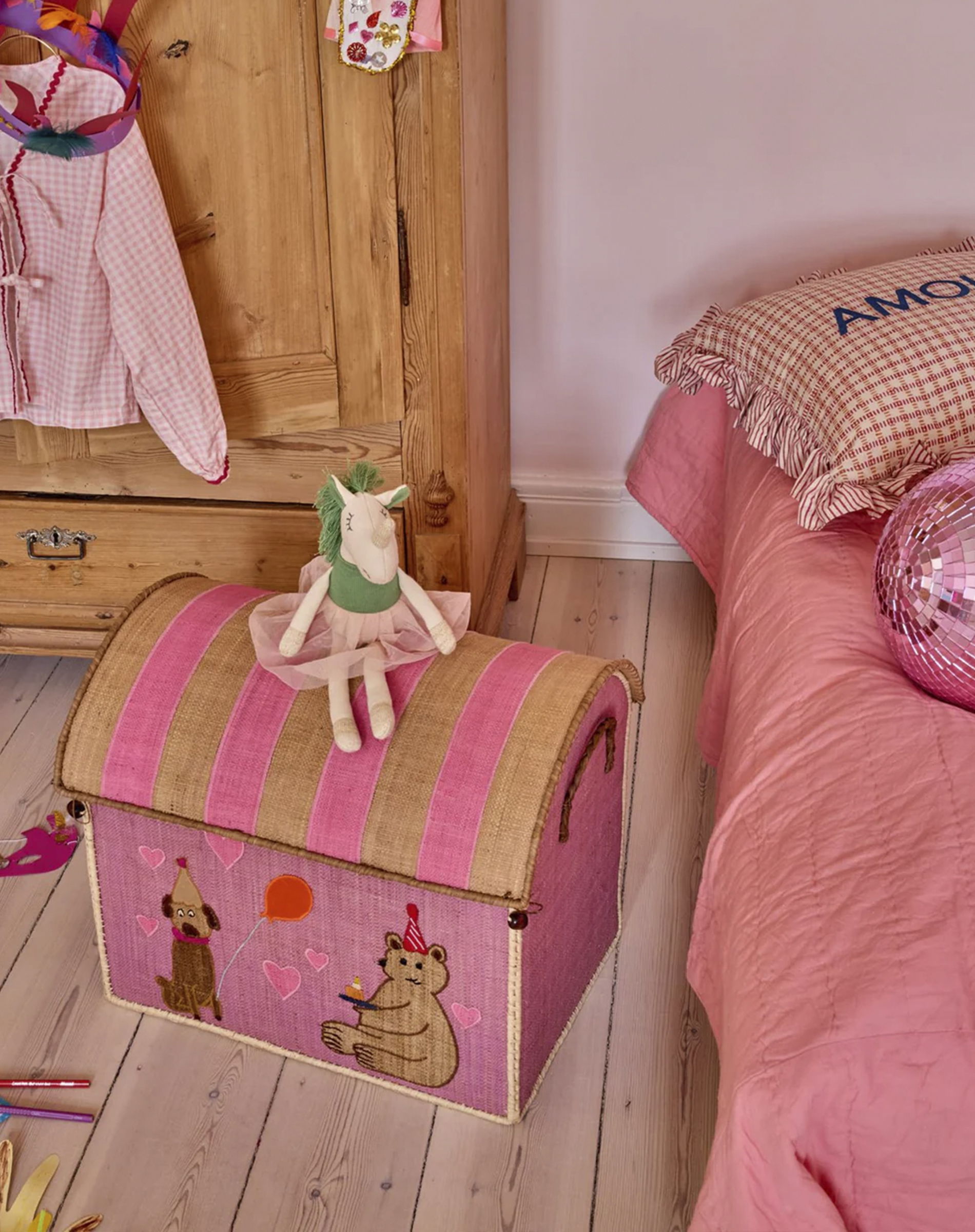 Lille Enhjørning Bomuld Bamse - Multifarvet