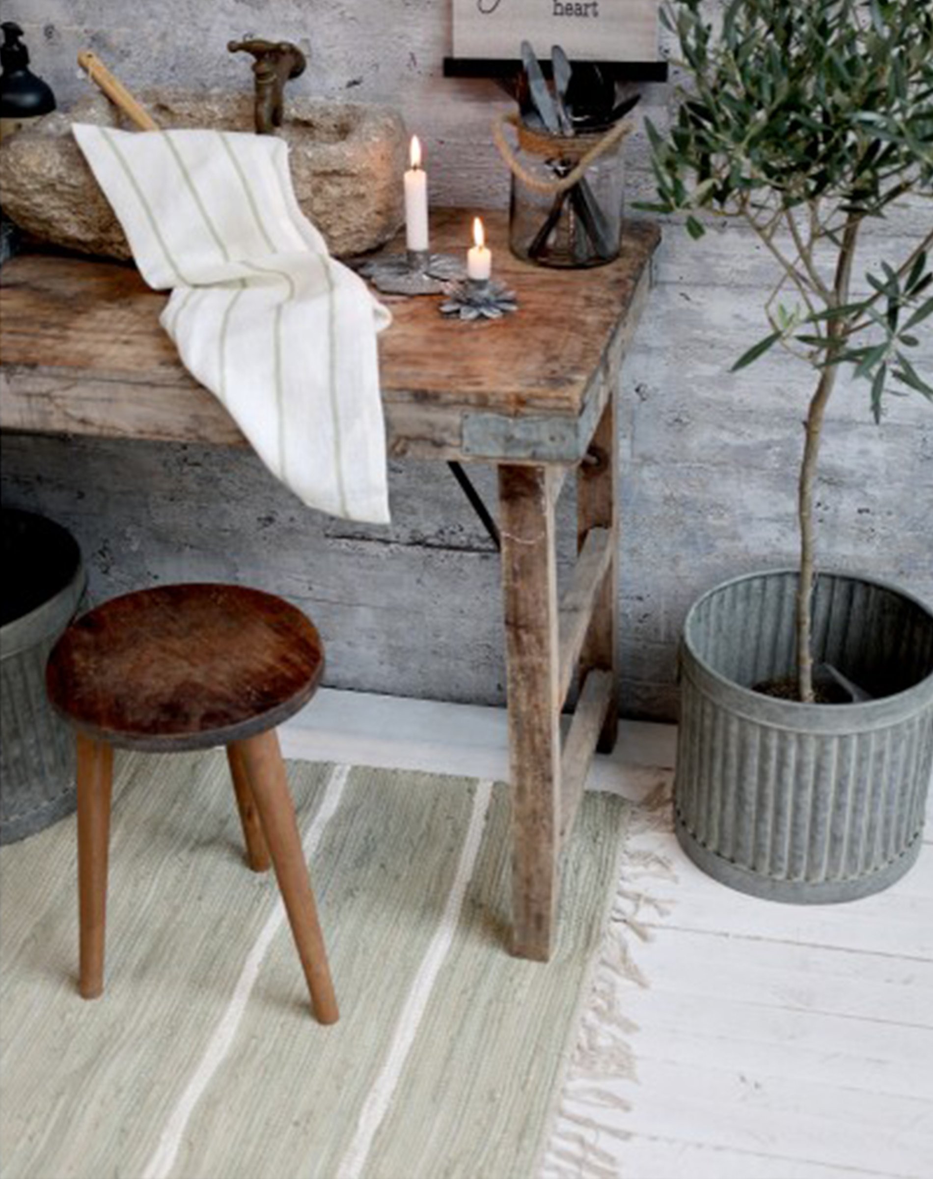 Kludetæppe med Striber - Verte