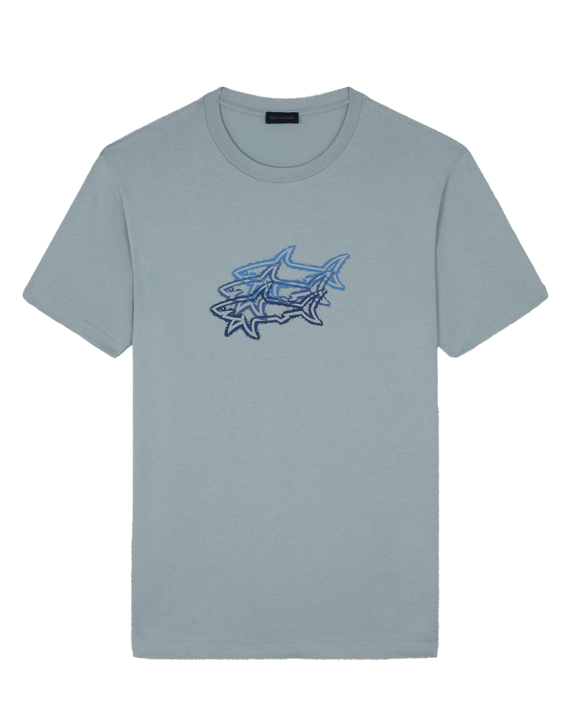 Multicolor Shark Print T-shirt