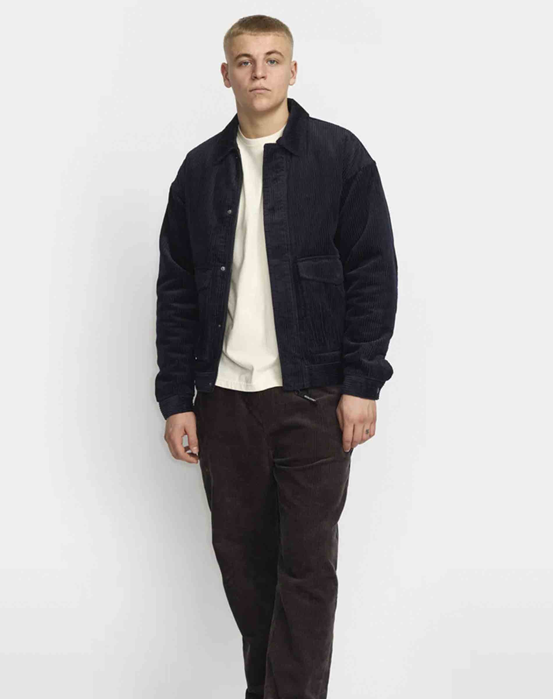 Padded Corduroy Jakke - Dark Navy