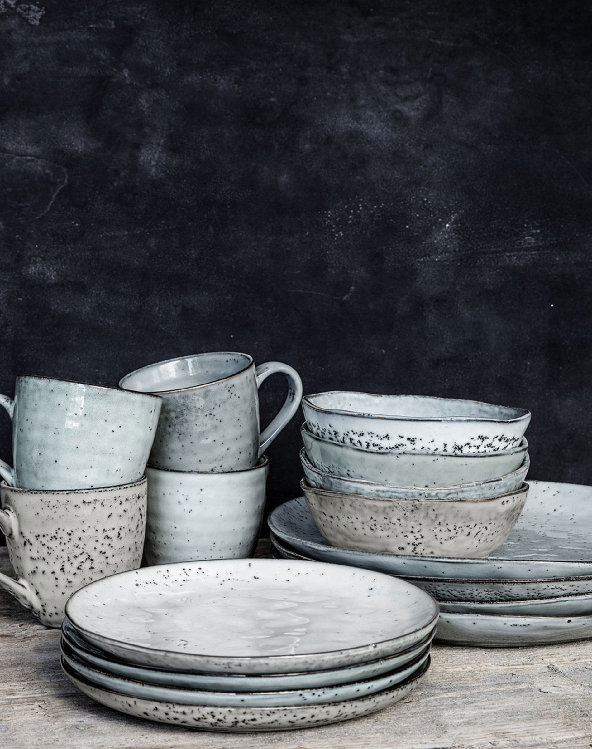Kagetallerken - Rustic - Grey/Blue