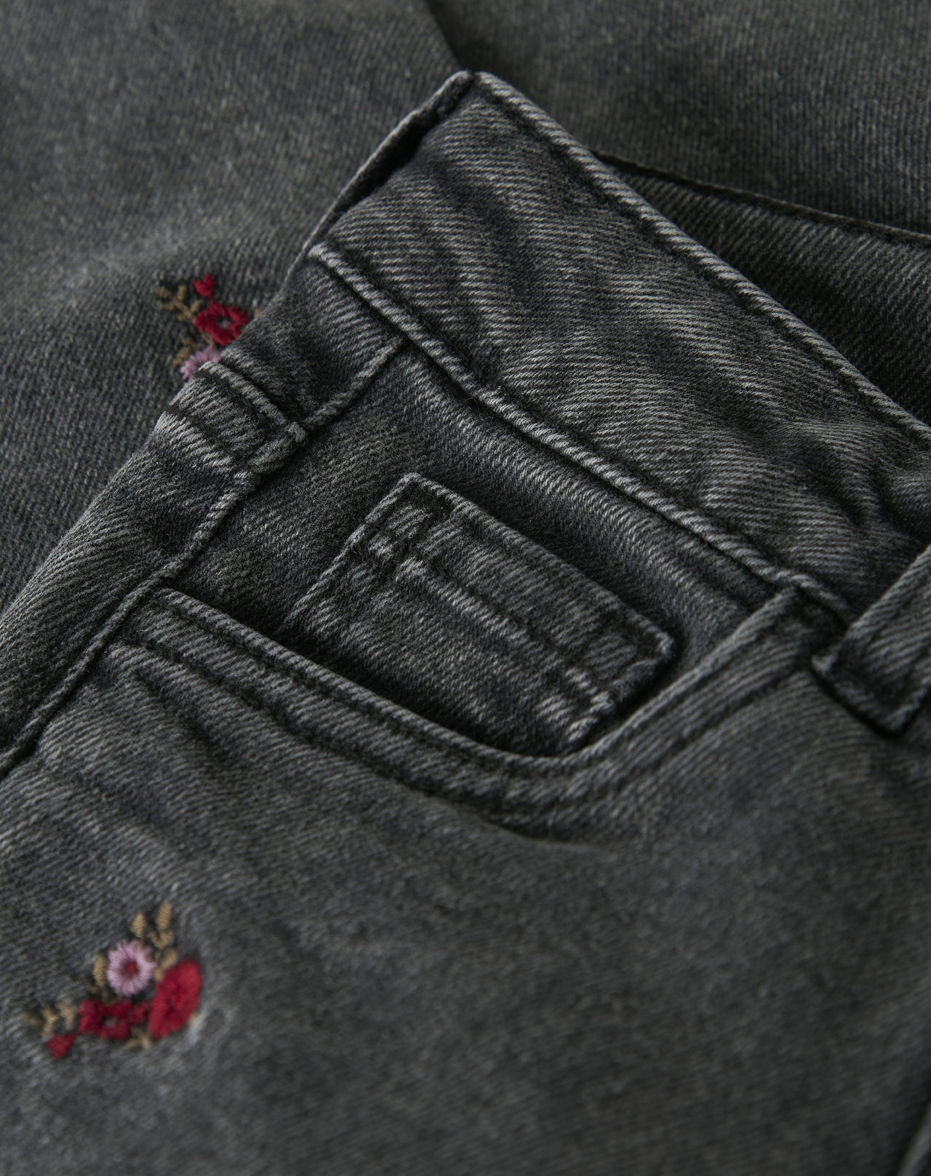 NMFBella Mom Jeans - Medium Grey Melange 