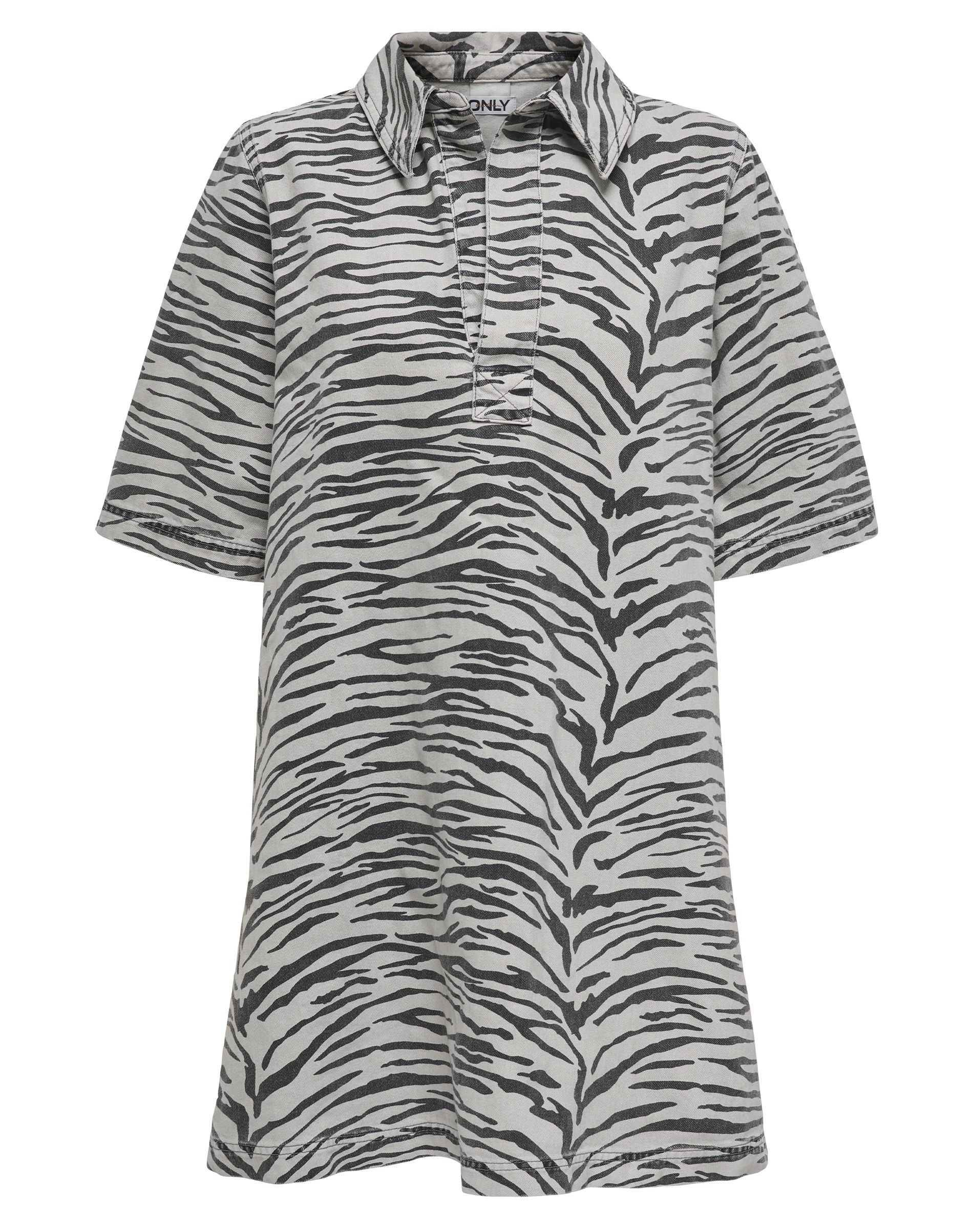 Gry Zebra Denim Kjole