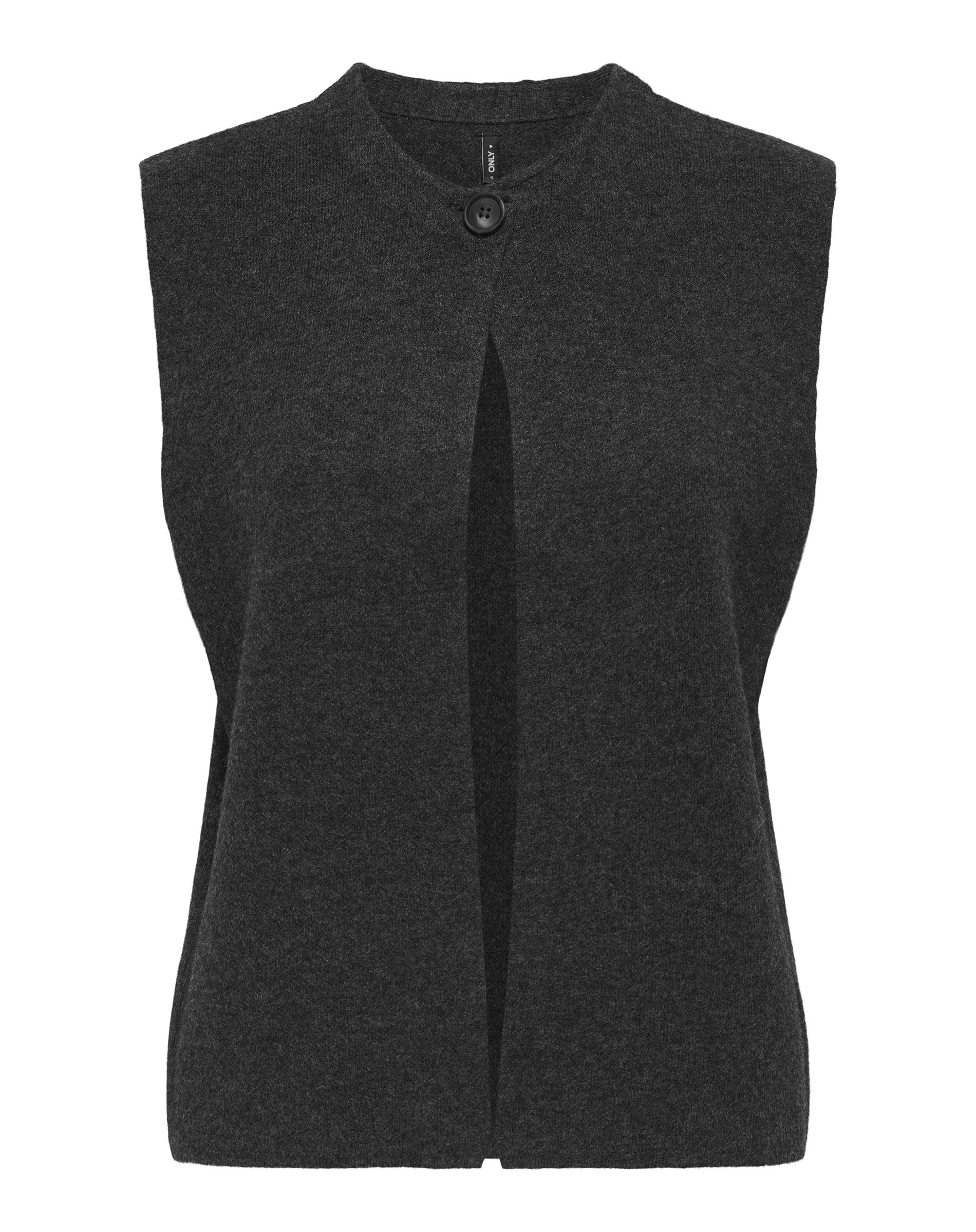 ONLAnneli Life Button Vest - Dark Grey Melange 