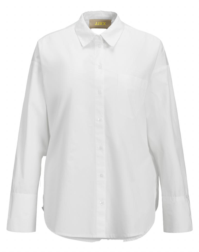 JXHenna Poplin Patch Skjorte - Blanc de blanc