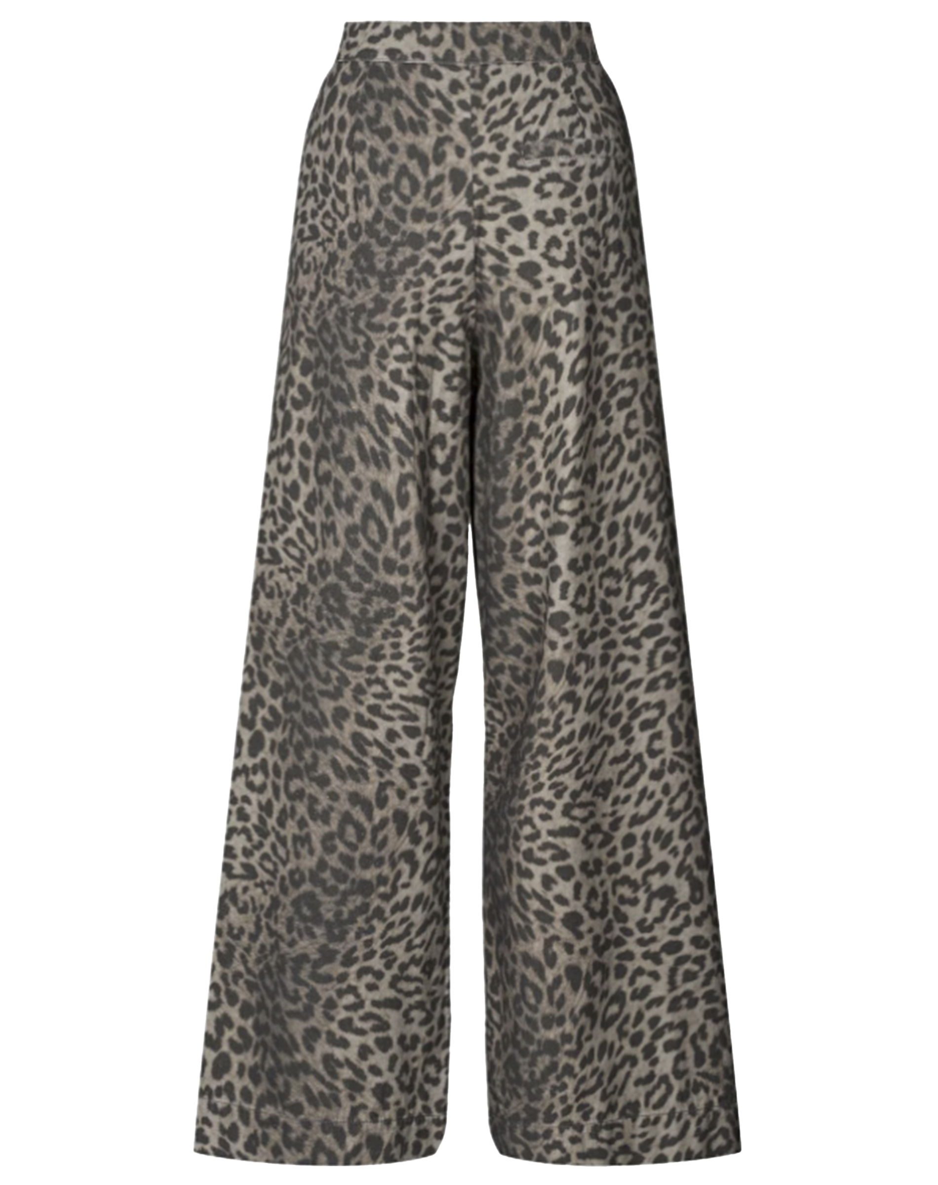 Inja Leopard print Wide Leg Bukser - Snow Leopard
