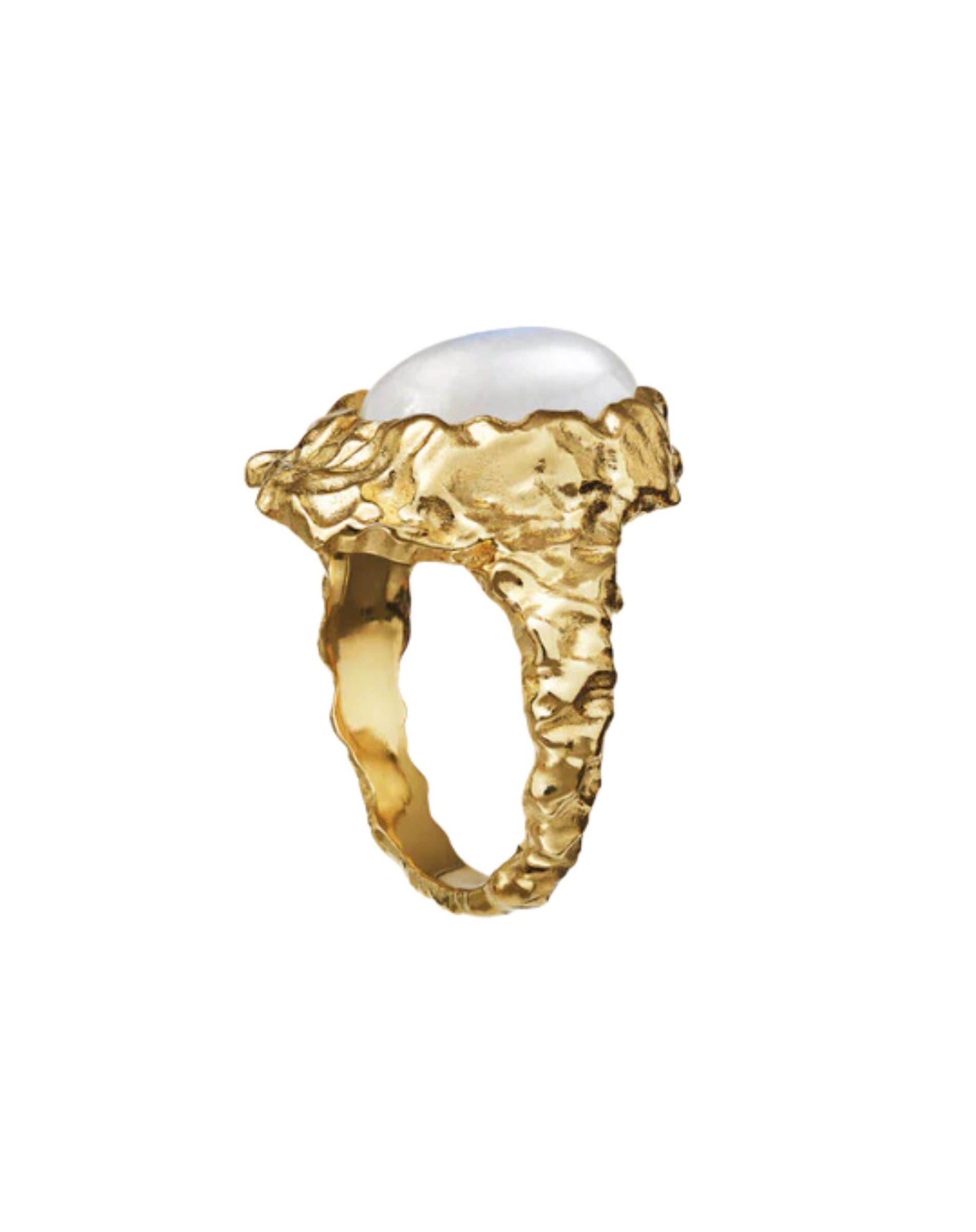 Gudinde Ring Månesten - Guld