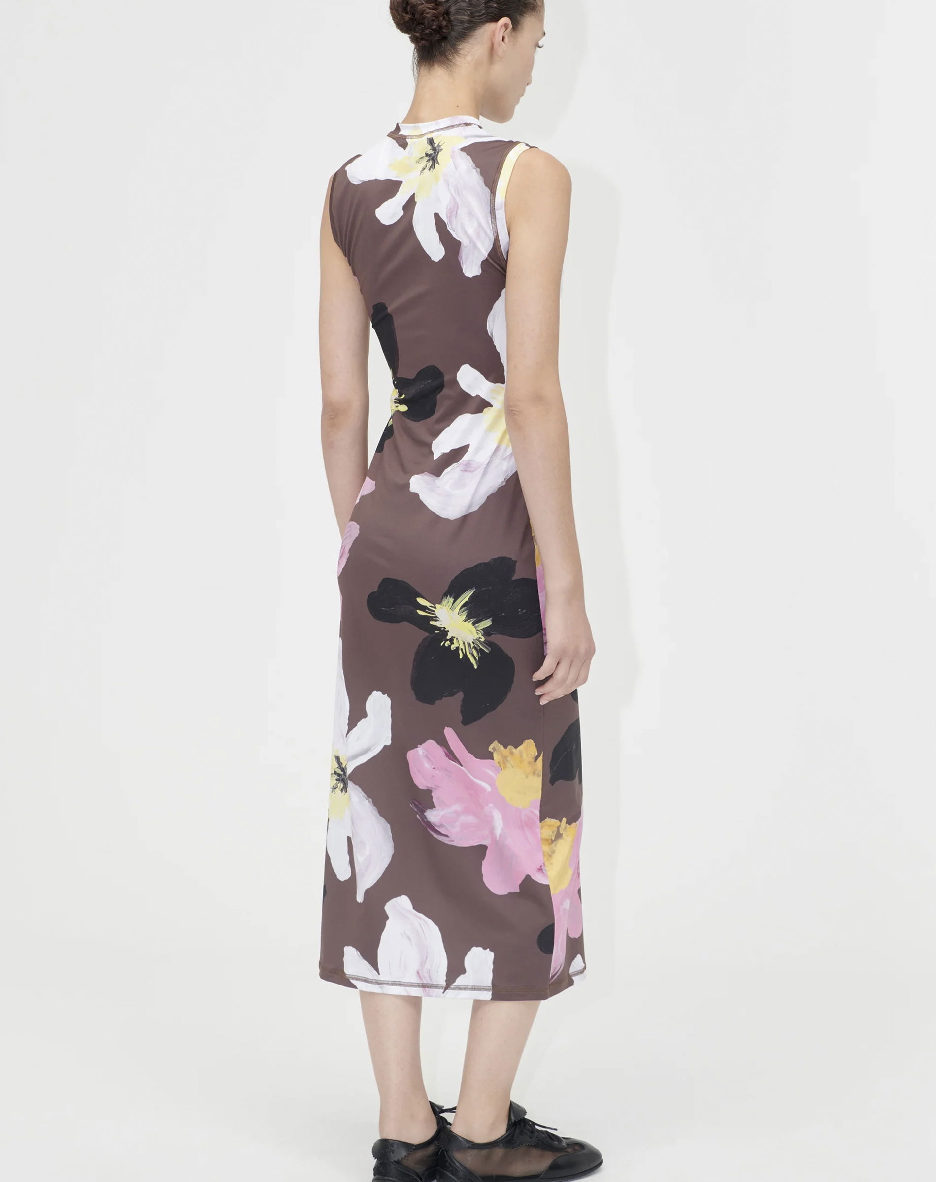 Elastic Tank Crewneck Kjole - Wild Flower