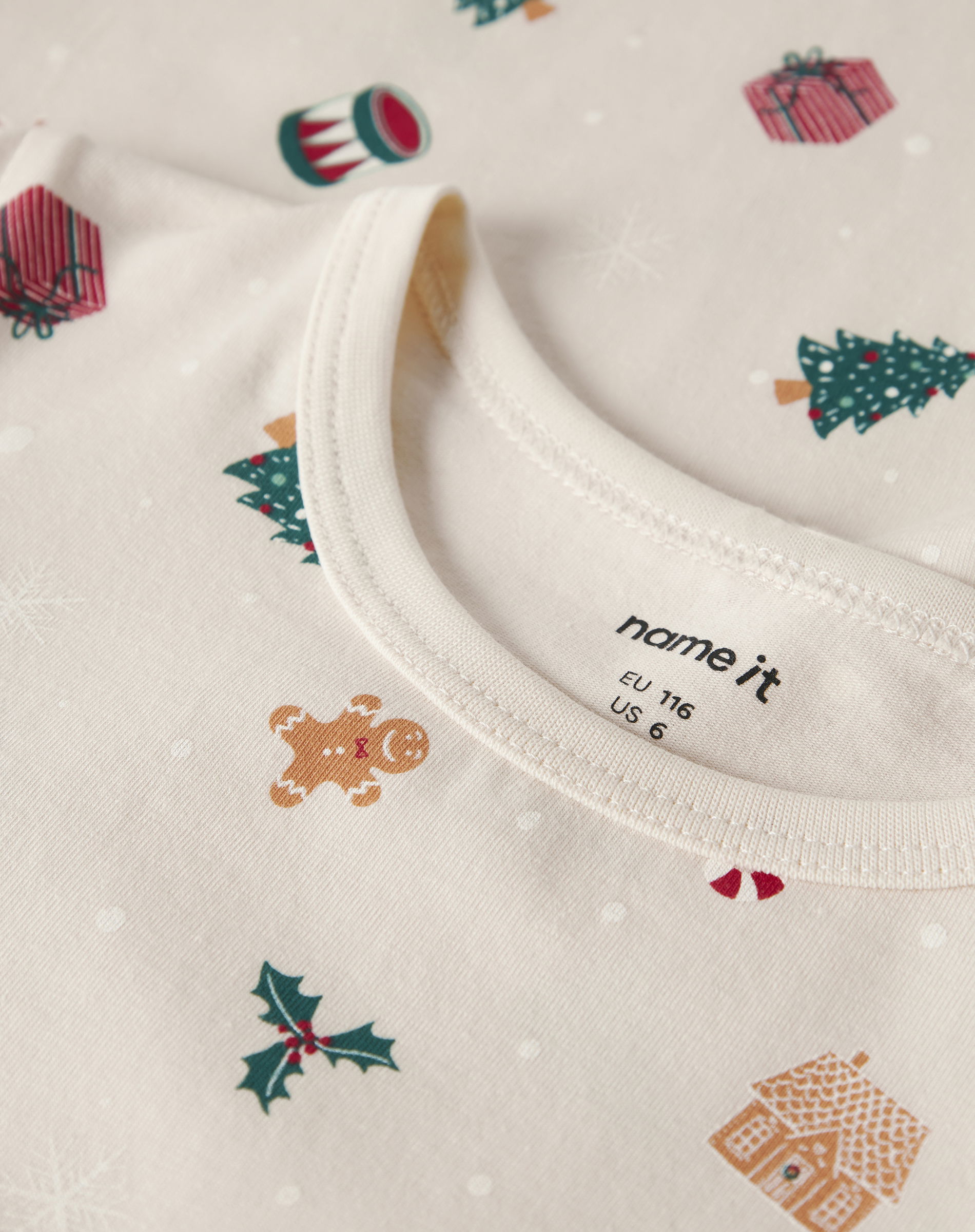 NMFVismas LS Natkjole - Whitecap Gray