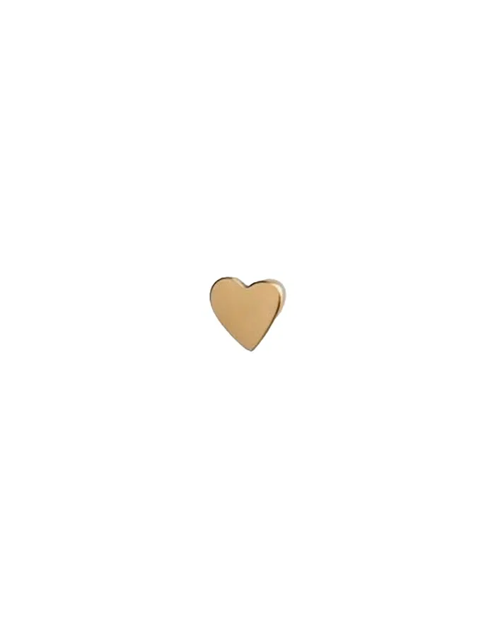 Petit Love Heart Single Øreing - Guldfarvet