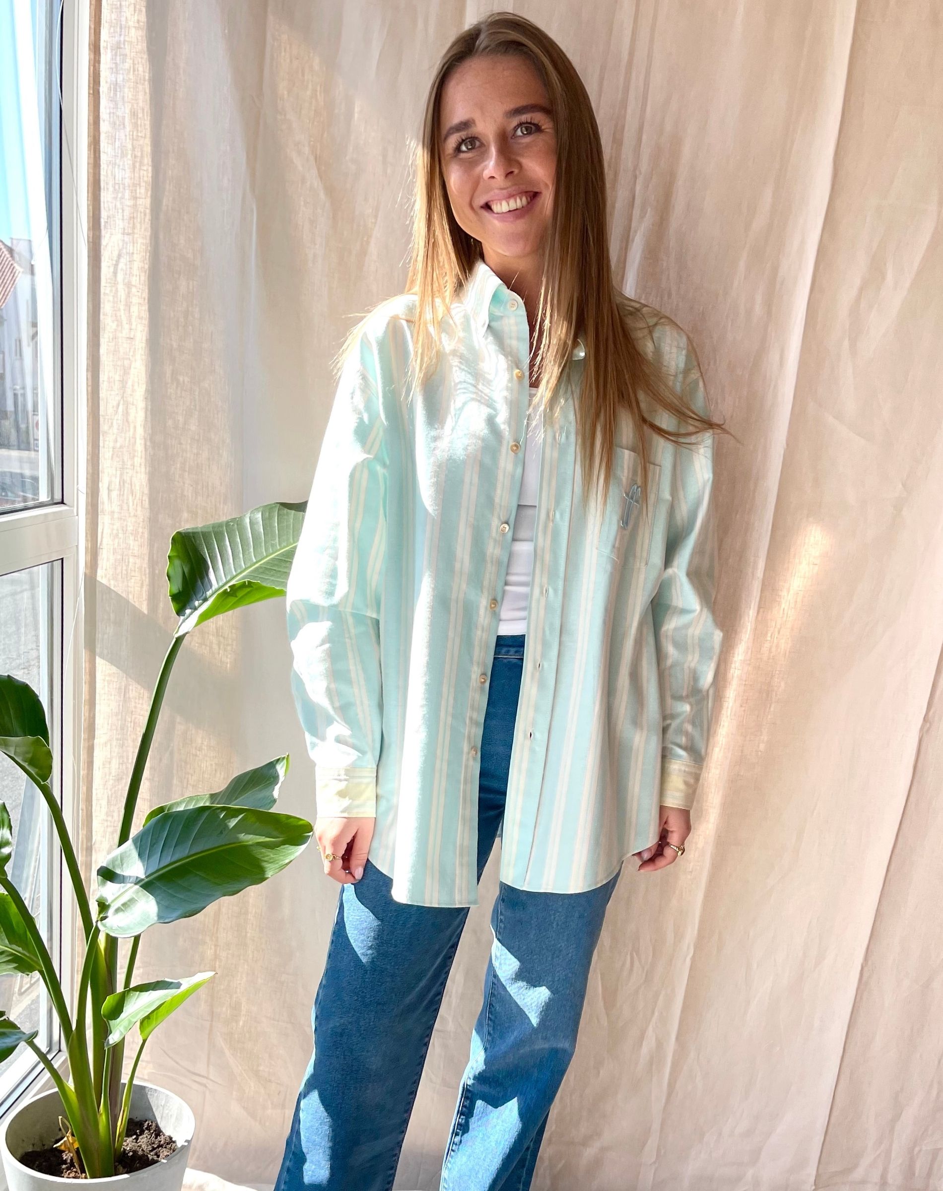 Seafoam Stripe Skjorte