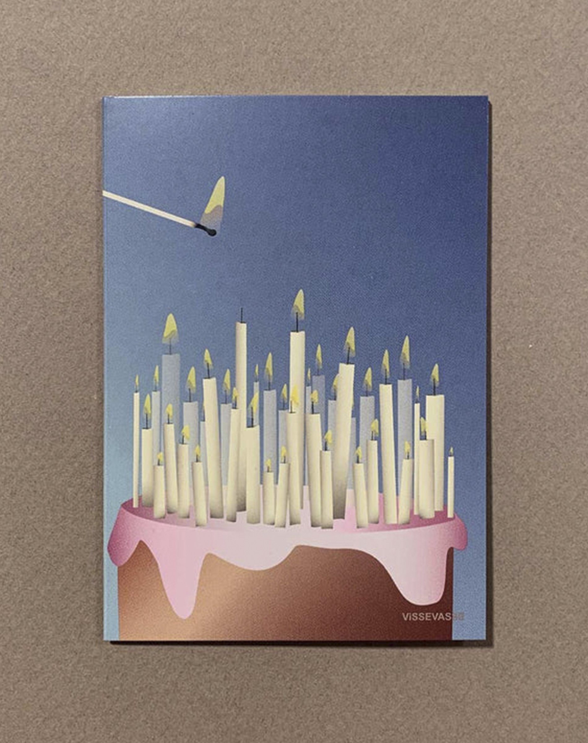 Minikort - Cake With Candles