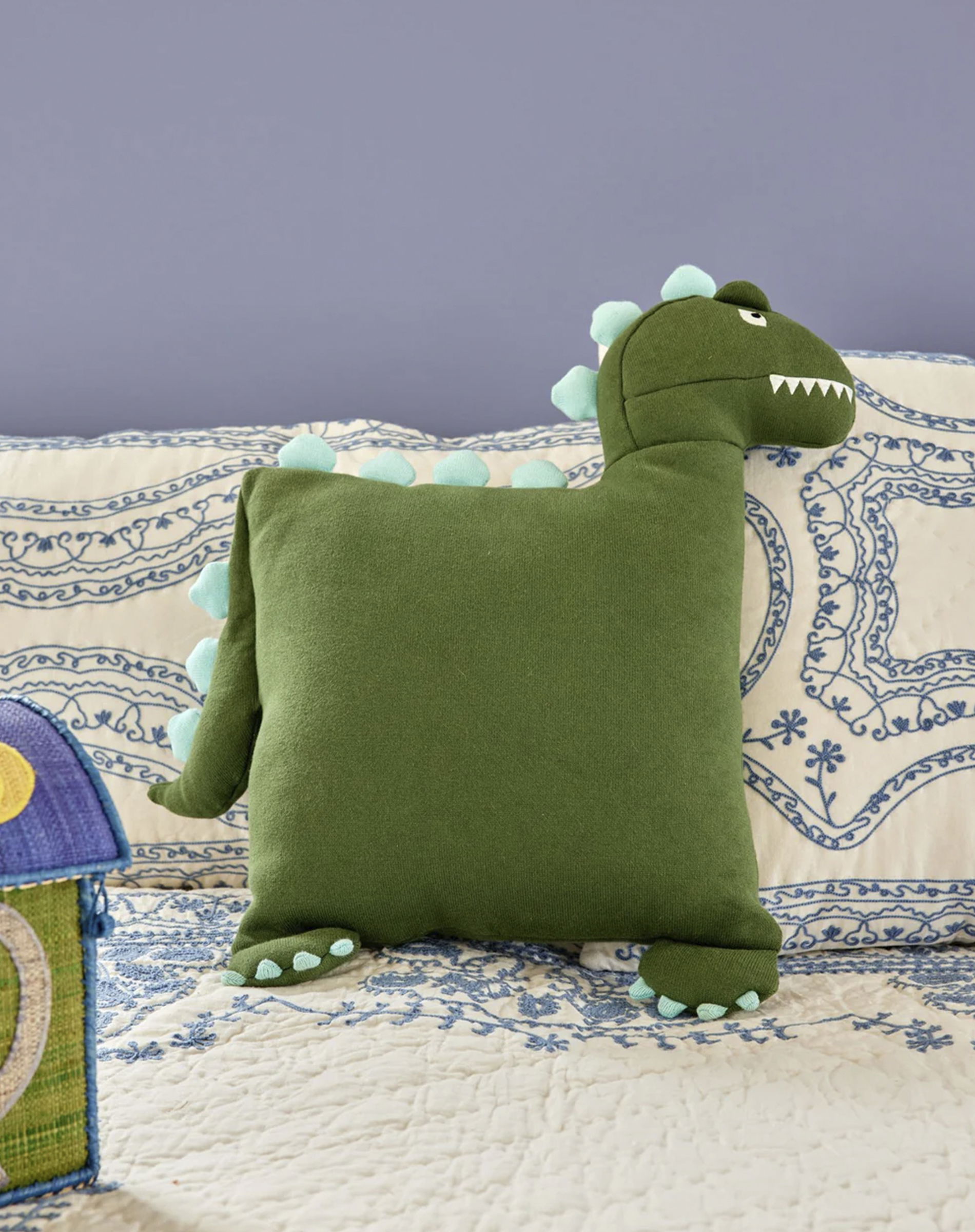 Dino Bomuld Pude - Grøn