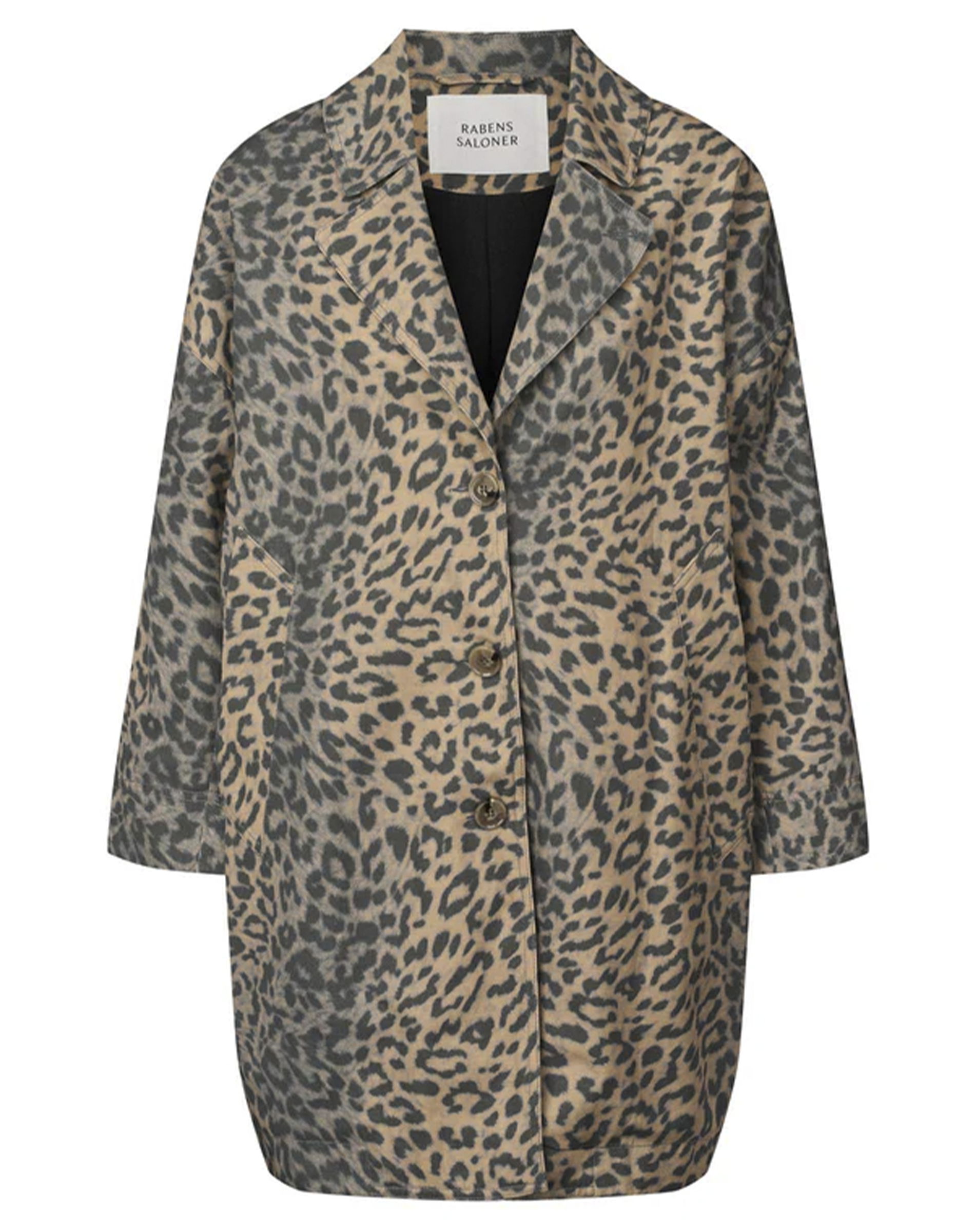 Jacqline Leopard Print Oversize Jakke