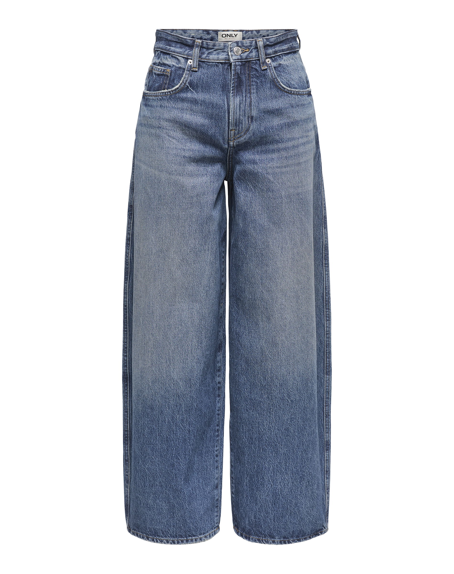 OnlTaylor HW Barrel Denim Jeans - Dark Blue Denim