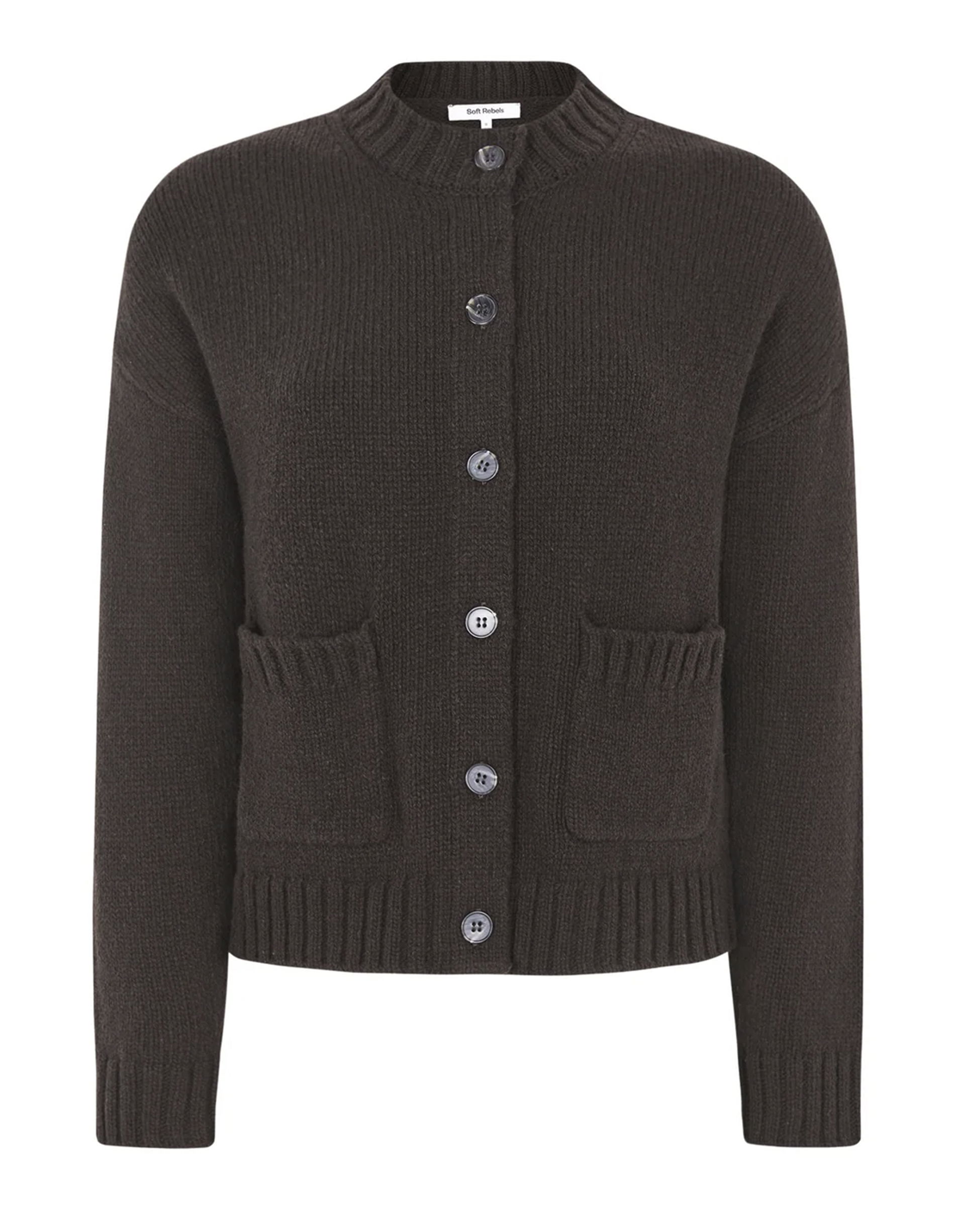 SRTimo Cardigan Strik - Coffee Bean Melange