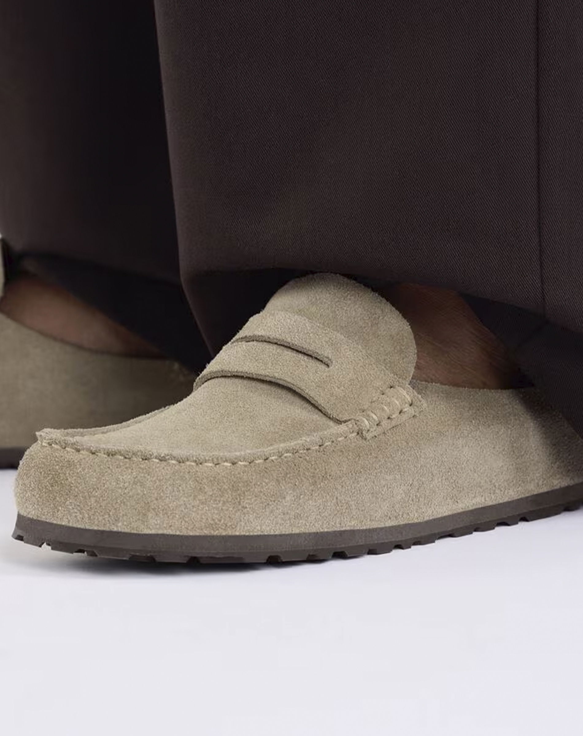 Naples Wrapped Suede Leather - Taupe