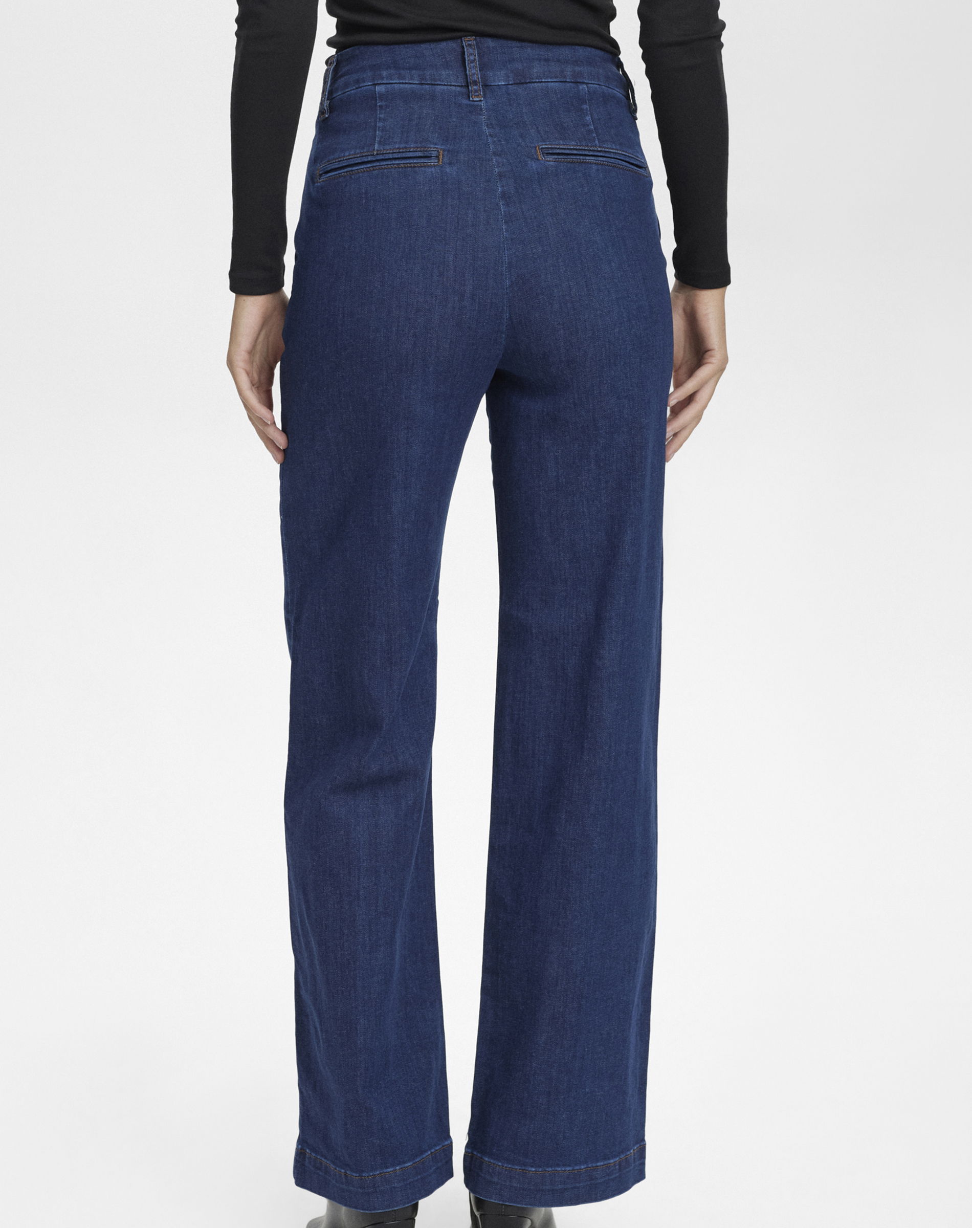 Nuamber Long Jeans - Dark Blue Denim 