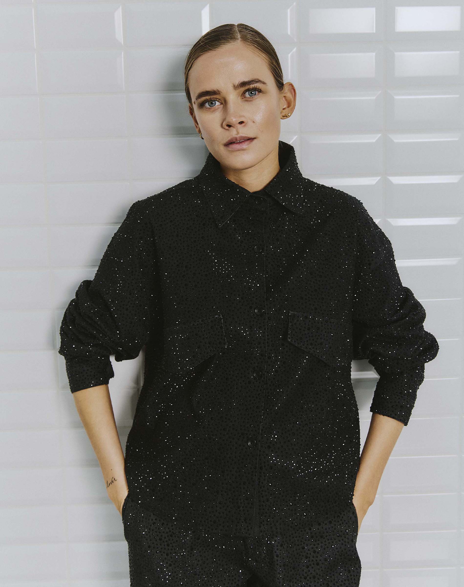 Dayana WBL Denim Deluxe Jakke - Black Denim W/ Stone