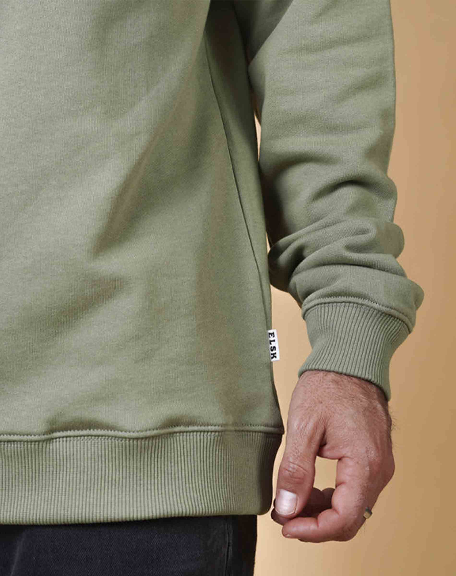 Wind Men's Raglan Sweatshirt - Olive Green