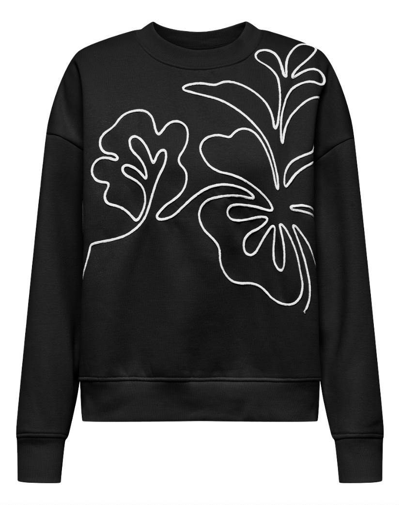 JDYCanoa Emb Sweater - Black/Emb