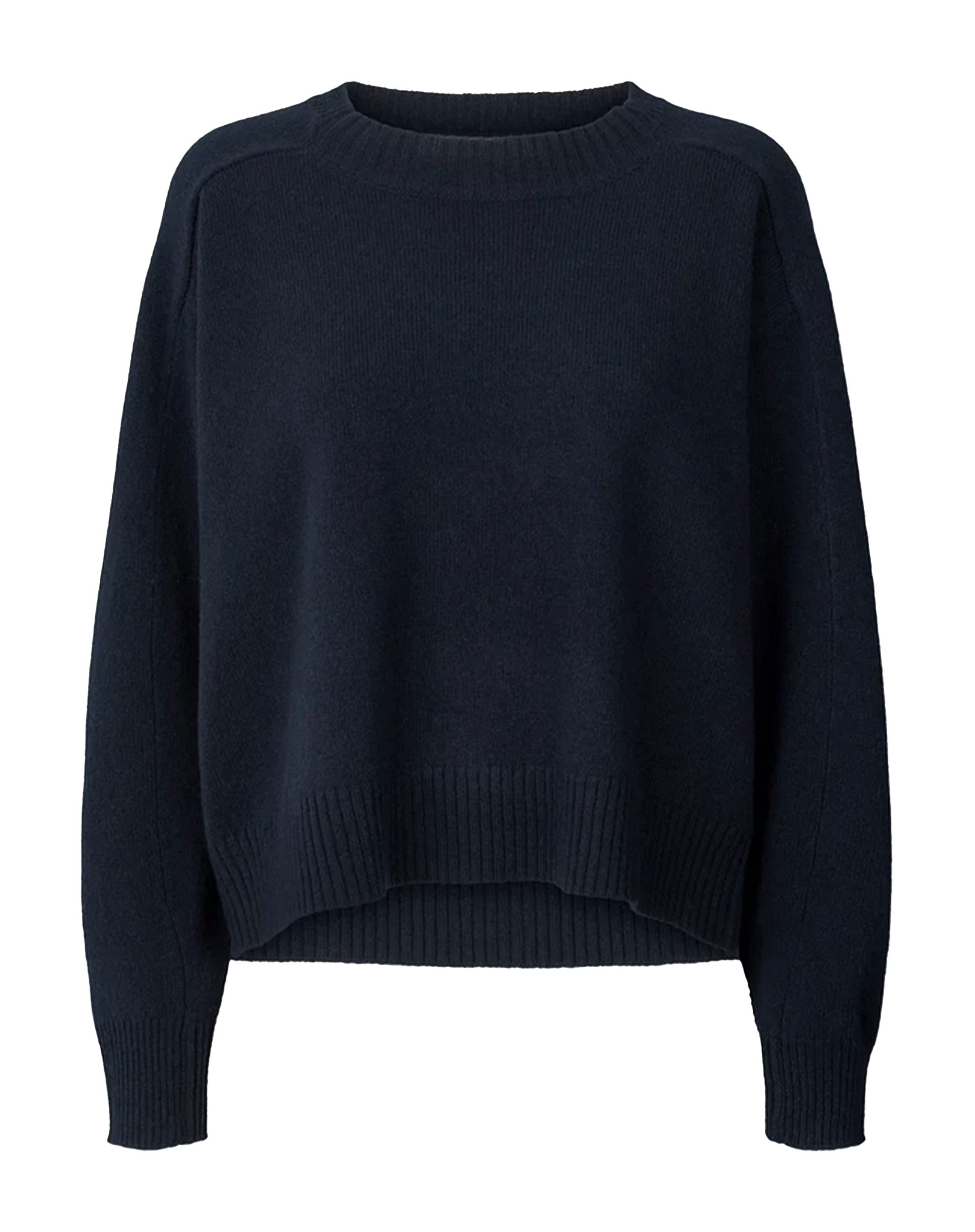 Dalani Pure Wool Boxy Strik - Navy