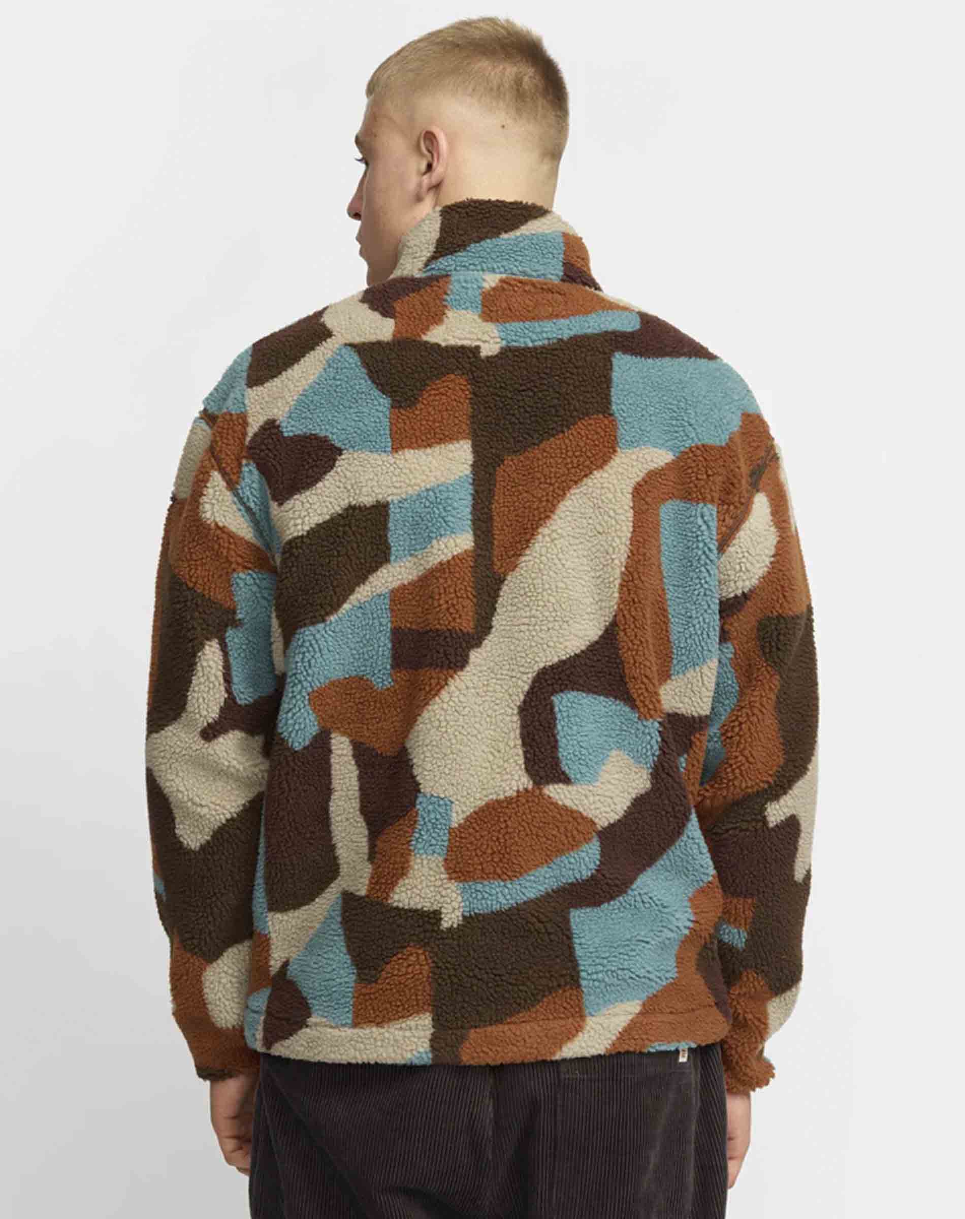 Printed Teddy Jakke - Brown